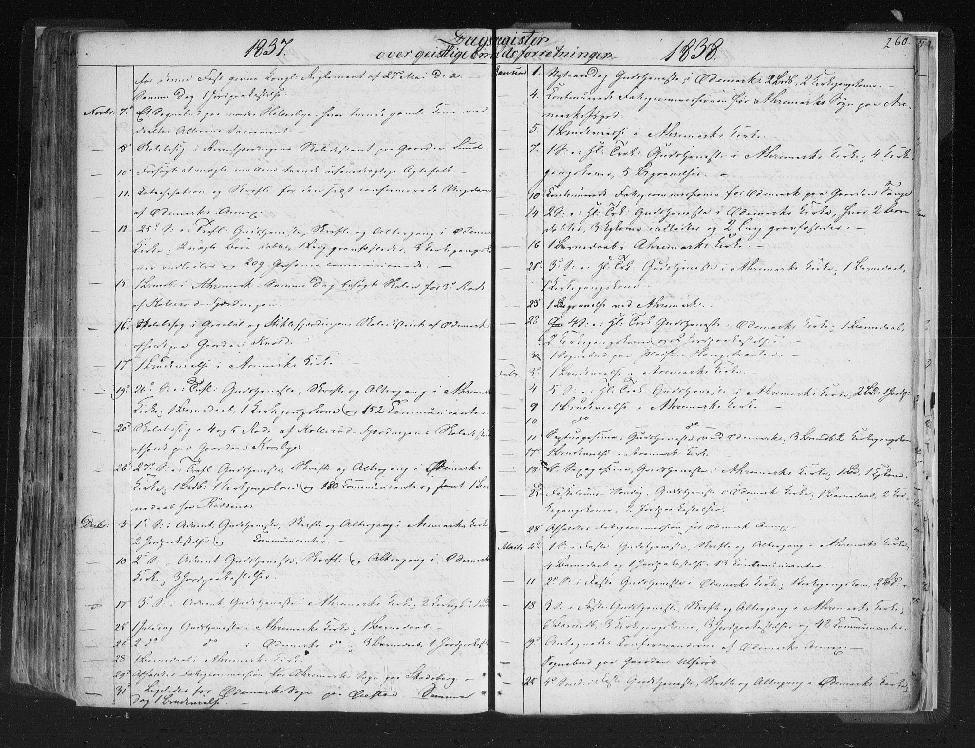 Aremark prestekontor Kirkebøker, SAO/A-10899/F/Fc/L0002: Parish register (official) no. III 2, 1834-1849, p. 260