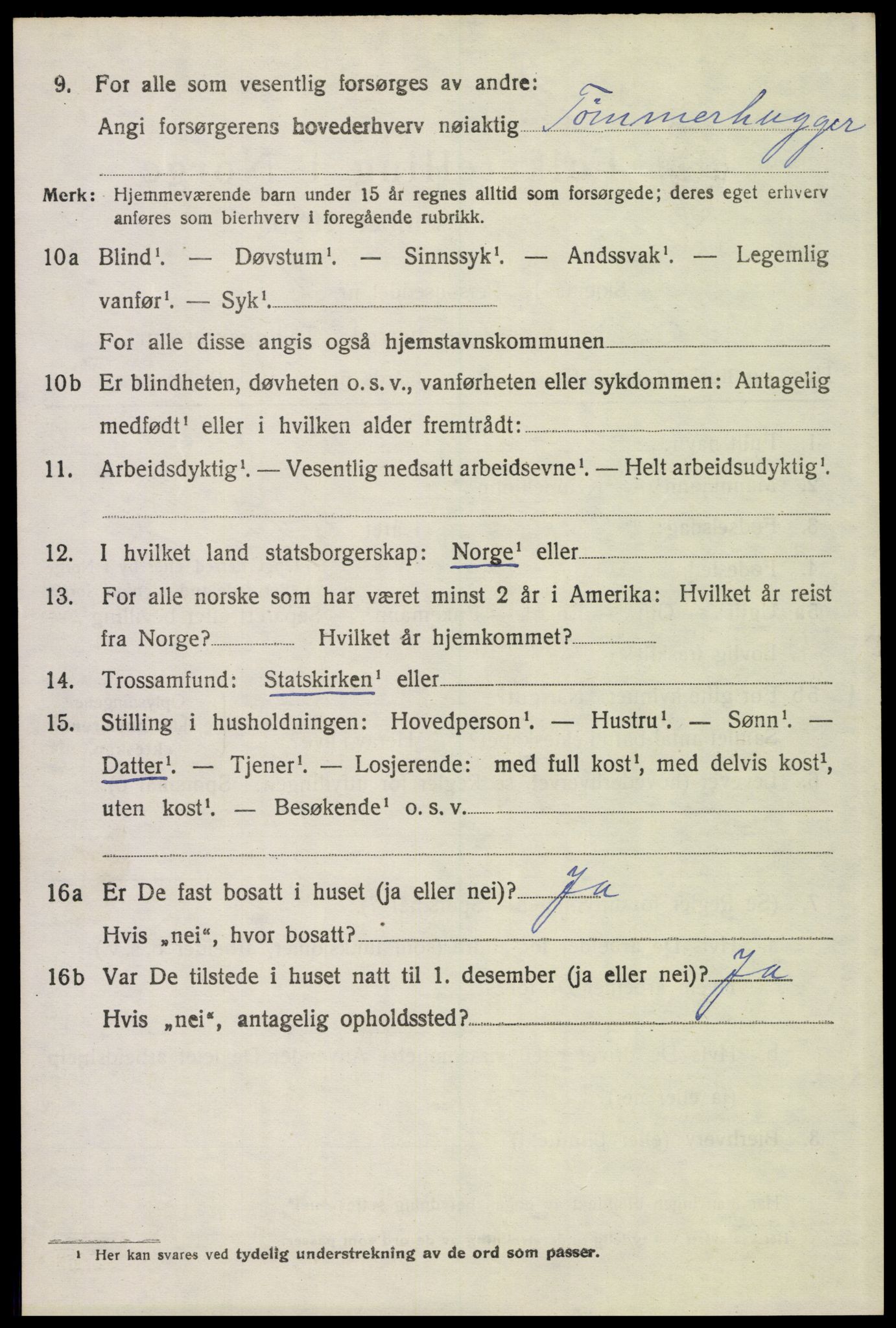 SAH, 1920 census for Elverum, 1920, p. 3783