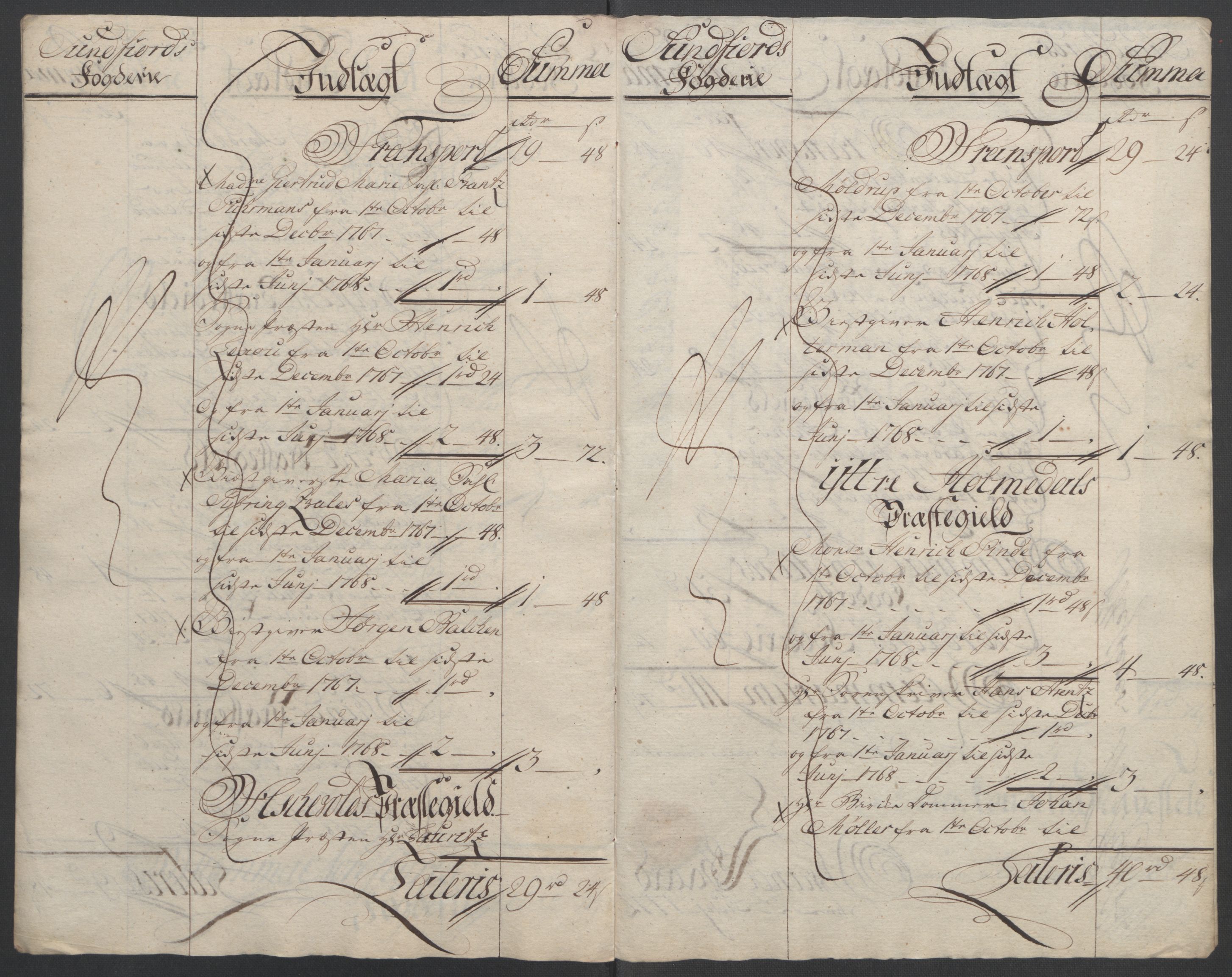 Rentekammeret inntil 1814, Reviderte regnskaper, Fogderegnskap, AV/RA-EA-4092/R53/L3550: Ekstraskatten Sunn- og Nordfjord, 1762-1771, p. 219