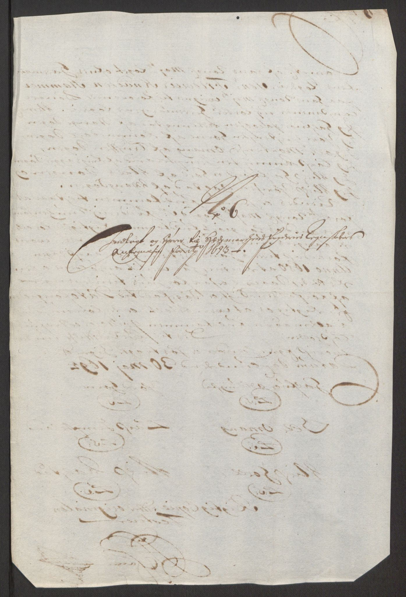 Rentekammeret inntil 1814, Reviderte regnskaper, Fogderegnskap, RA/EA-4092/R16/L1034: Fogderegnskap Hedmark, 1693, p. 275