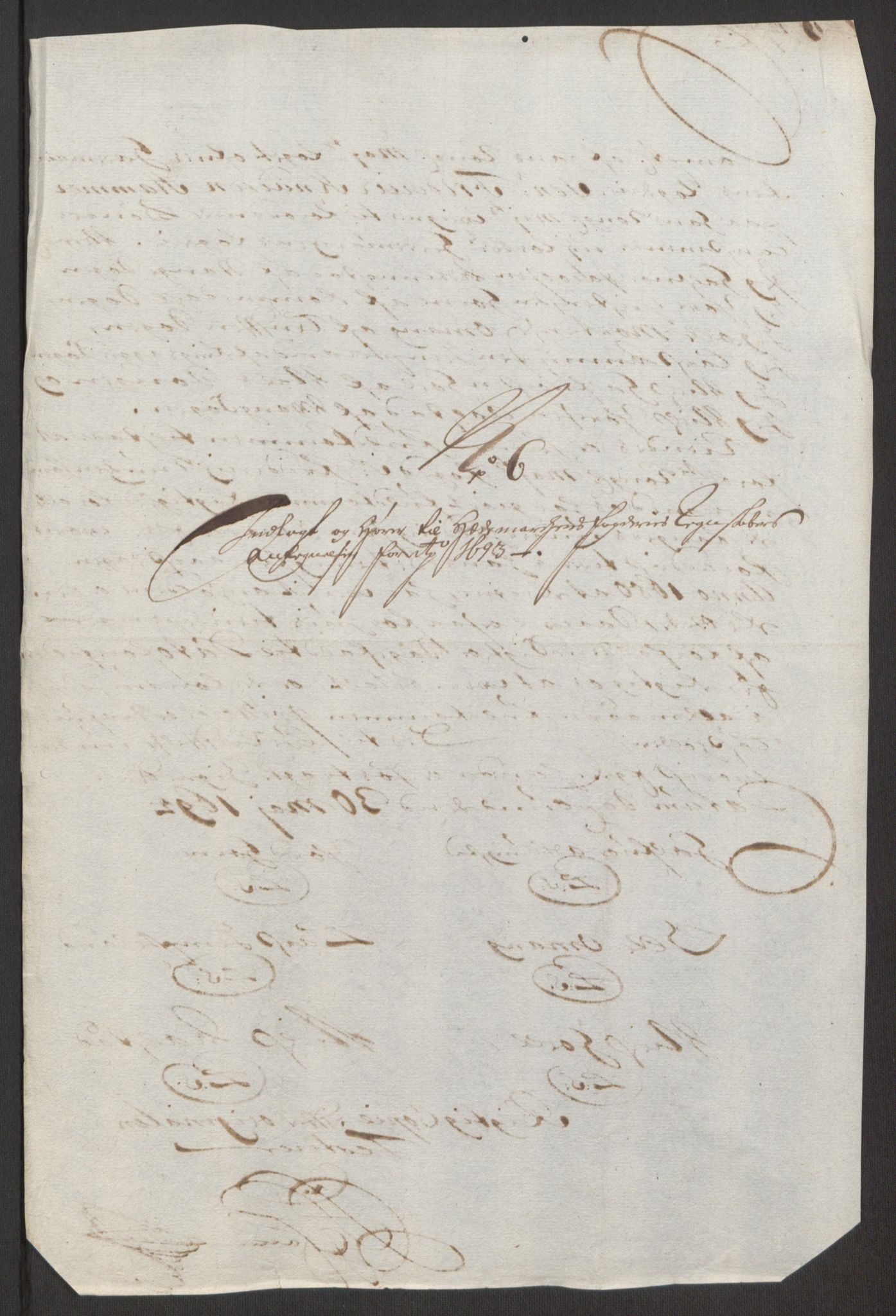 Rentekammeret inntil 1814, Reviderte regnskaper, Fogderegnskap, AV/RA-EA-4092/R16/L1034: Fogderegnskap Hedmark, 1693, p. 275