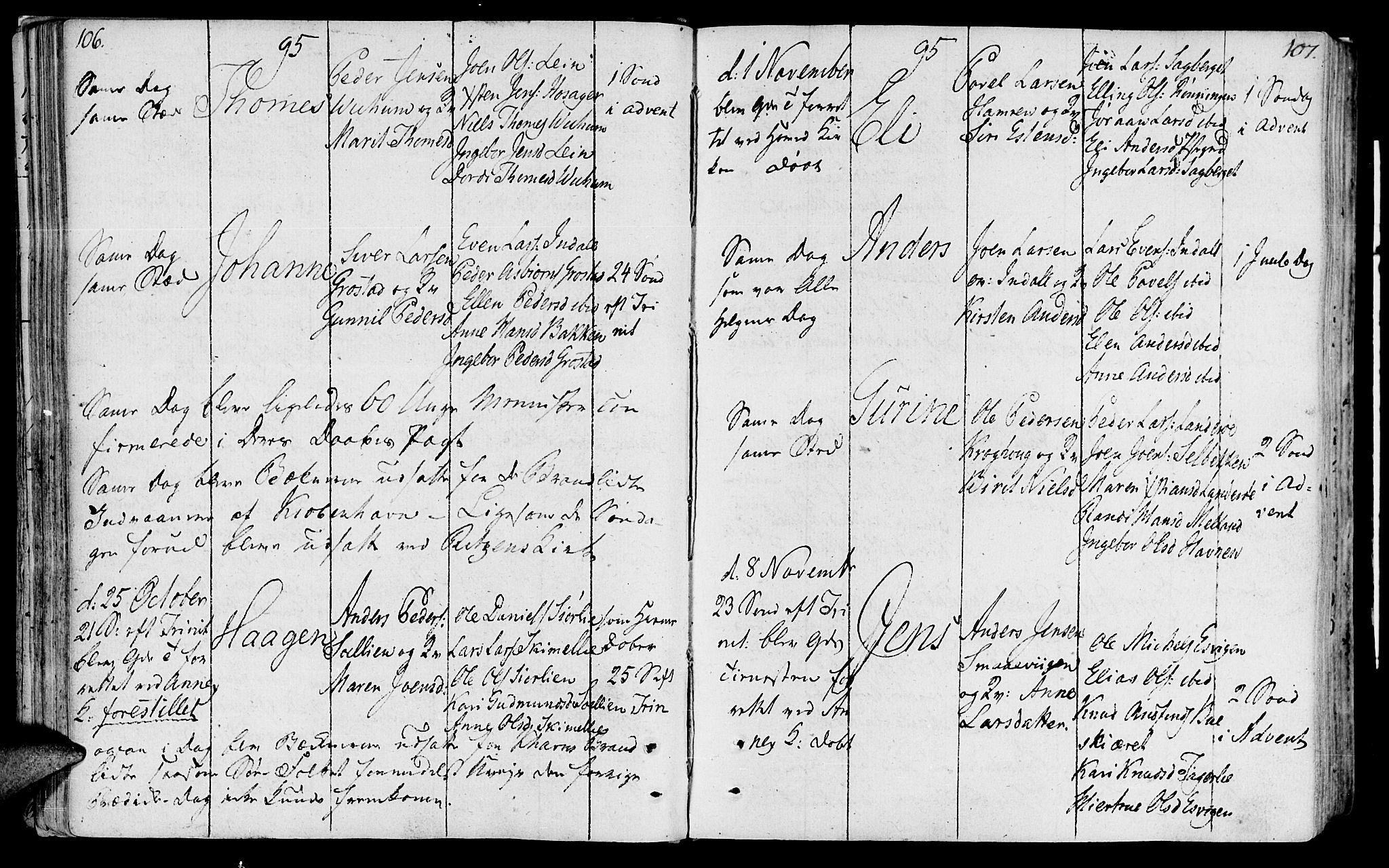 Ministerialprotokoller, klokkerbøker og fødselsregistre - Sør-Trøndelag, AV/SAT-A-1456/646/L0606: Parish register (official) no. 646A04, 1791-1805, p. 106-107