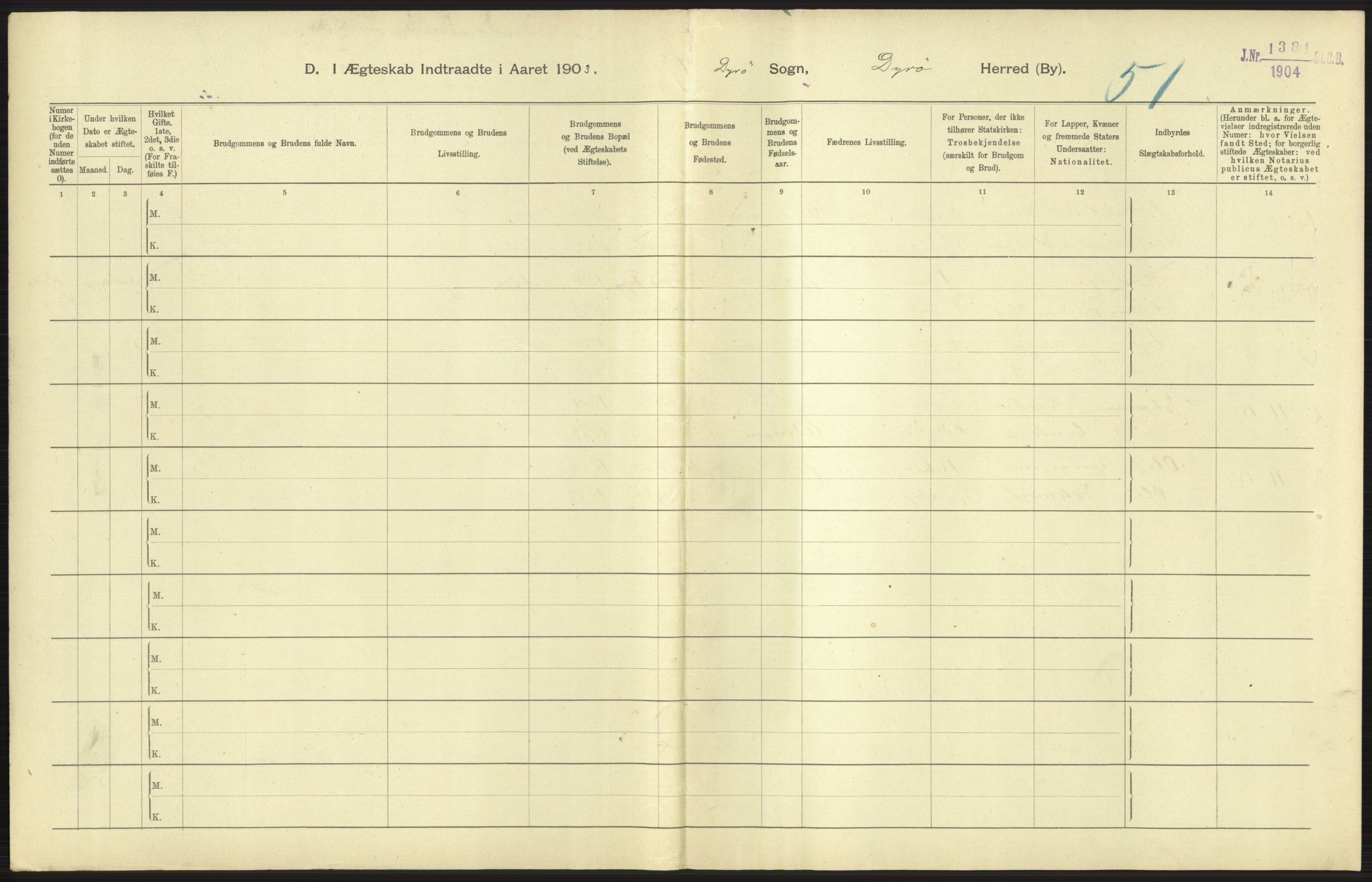 Statistisk sentralbyrå, Sosiodemografiske emner, Befolkning, AV/RA-S-2228/D/Df/Dfa/Dfaa/L0021: Tromsø amt: Fødte, gifte, døde., 1903, p. 333