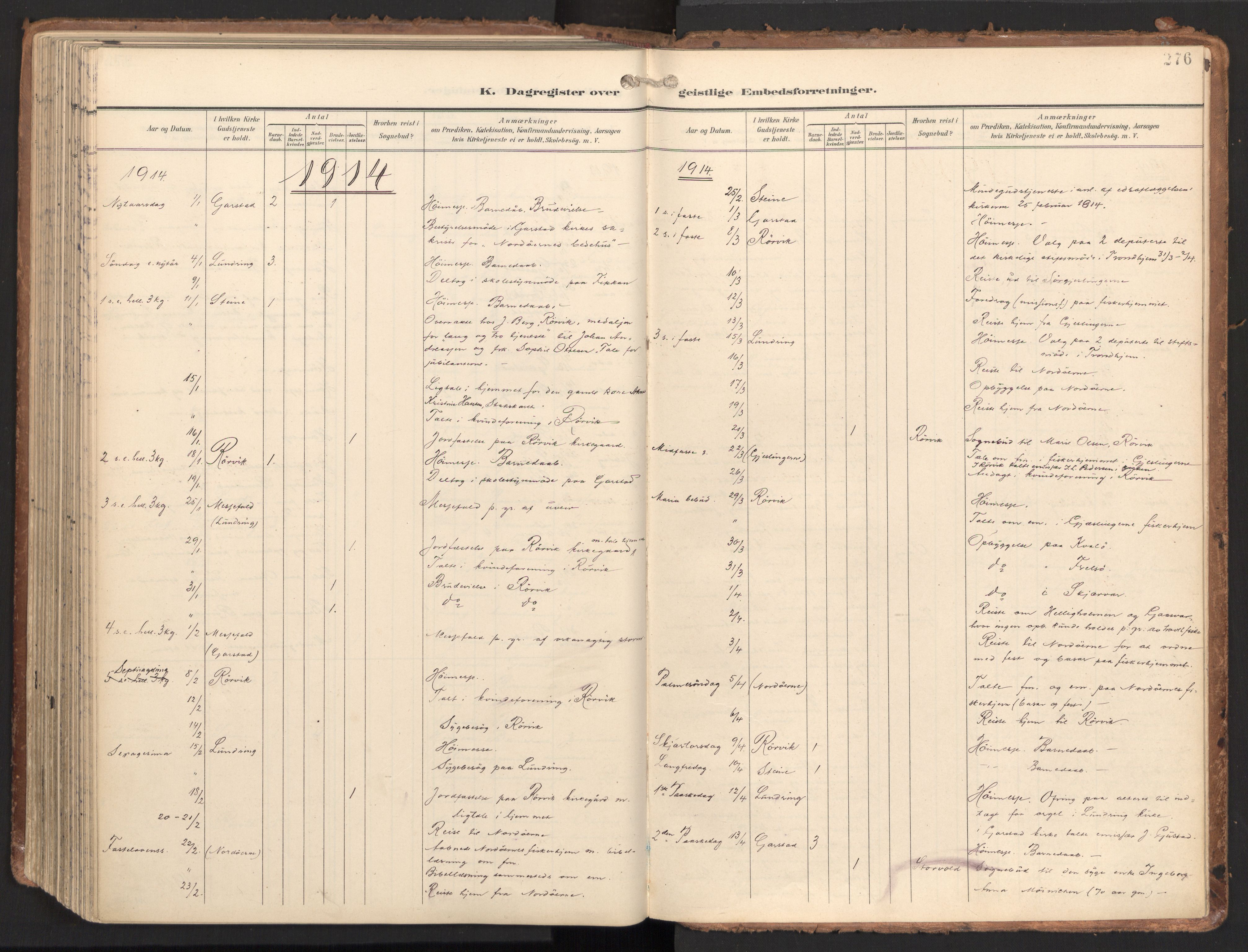 Ministerialprotokoller, klokkerbøker og fødselsregistre - Nord-Trøndelag, SAT/A-1458/784/L0677: Parish register (official) no. 784A12, 1900-1920, p. 276