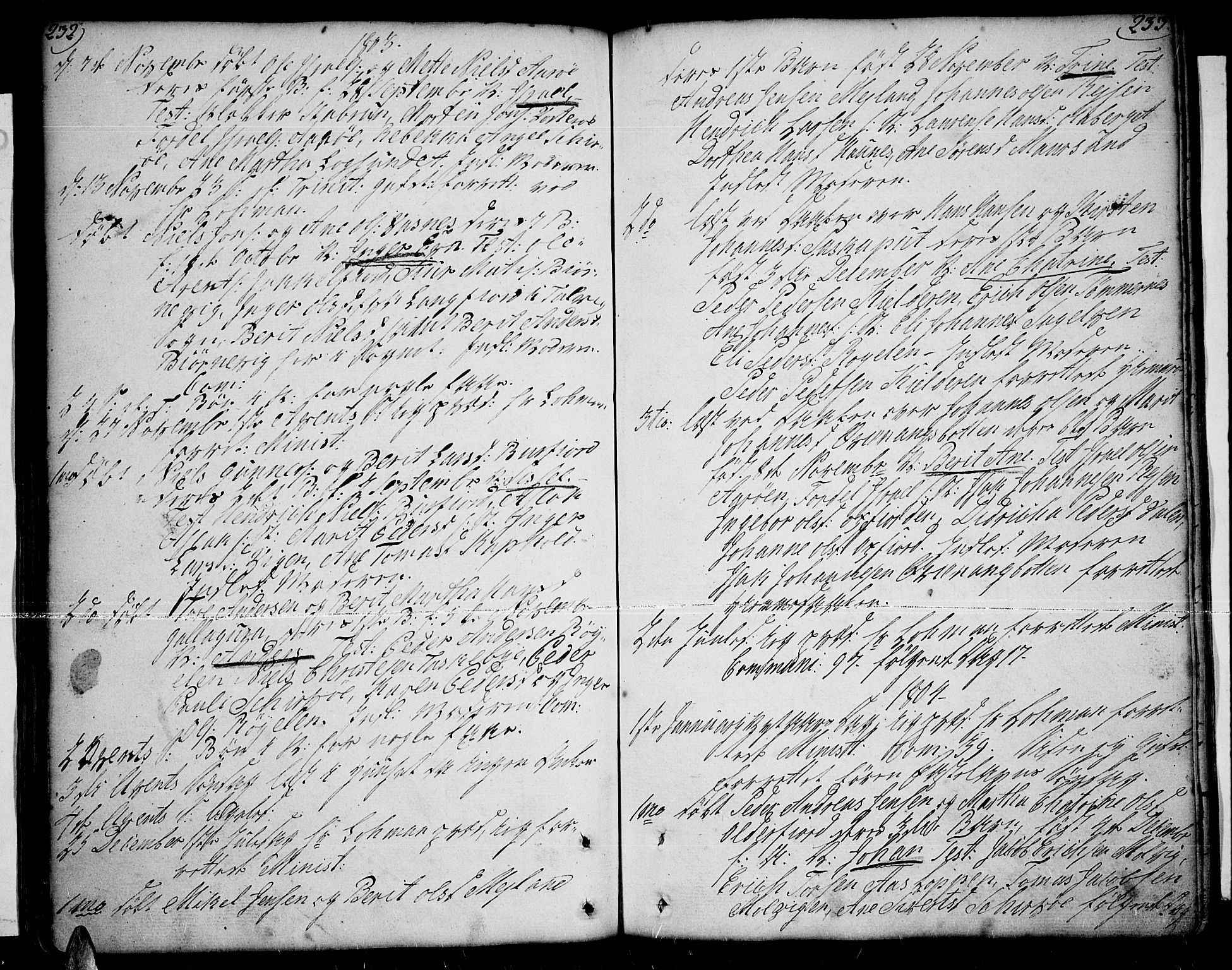 Skjervøy sokneprestkontor, SATØ/S-1300/H/Ha/Haa/L0002kirke: Parish register (official) no. 2, 1781-1817, p. 232-233