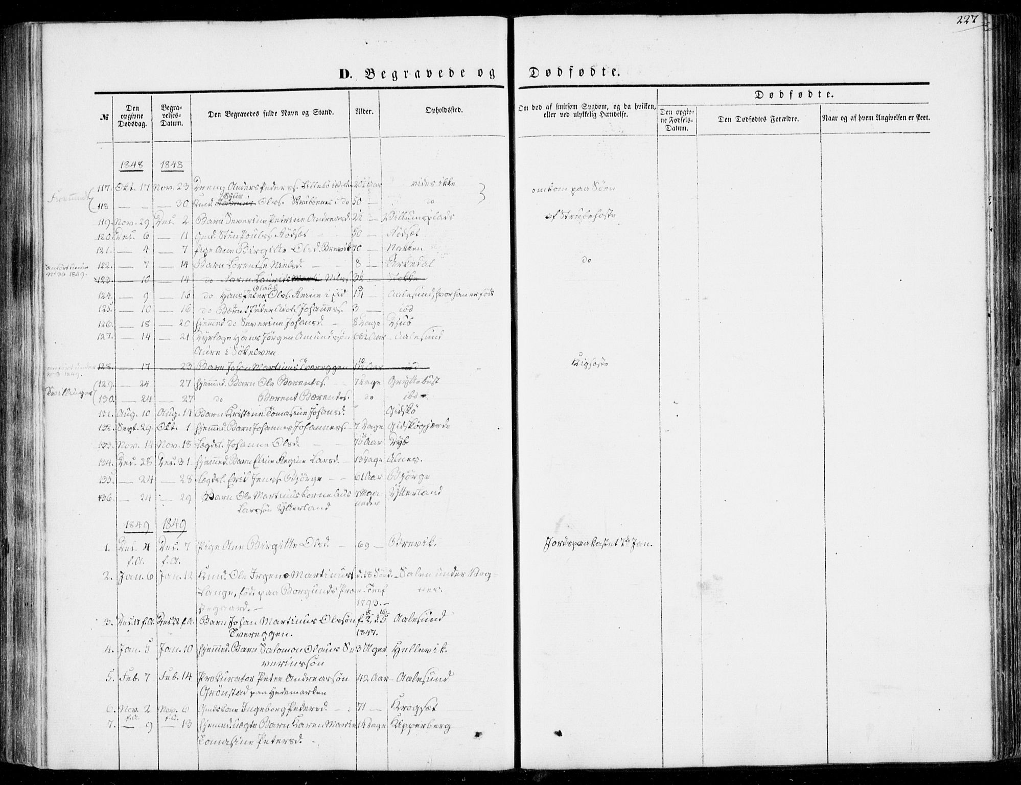 Ministerialprotokoller, klokkerbøker og fødselsregistre - Møre og Romsdal, AV/SAT-A-1454/528/L0397: Parish register (official) no. 528A08, 1848-1858, p. 227