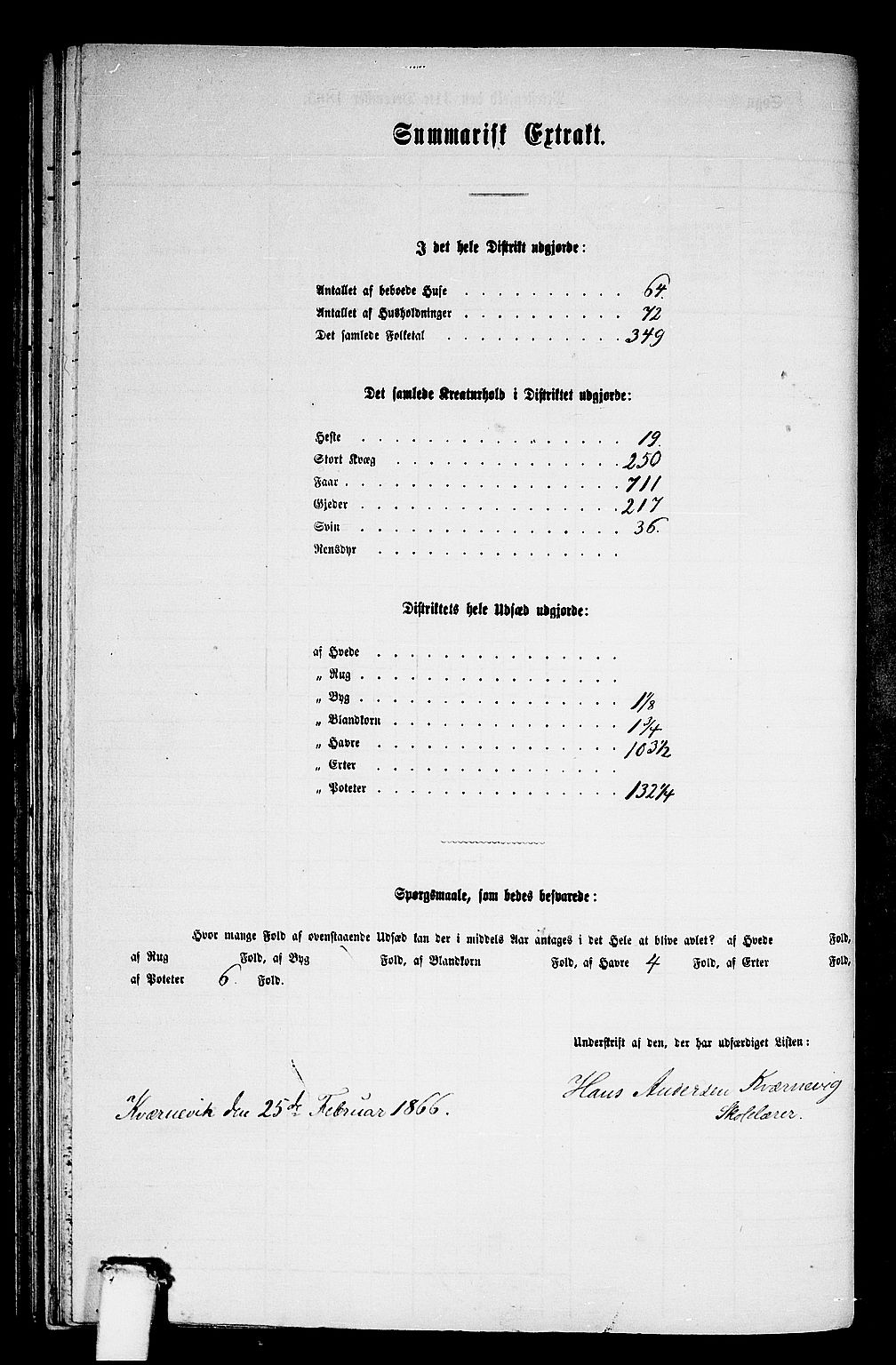 RA, 1865 census for Selje, 1865, p. 95