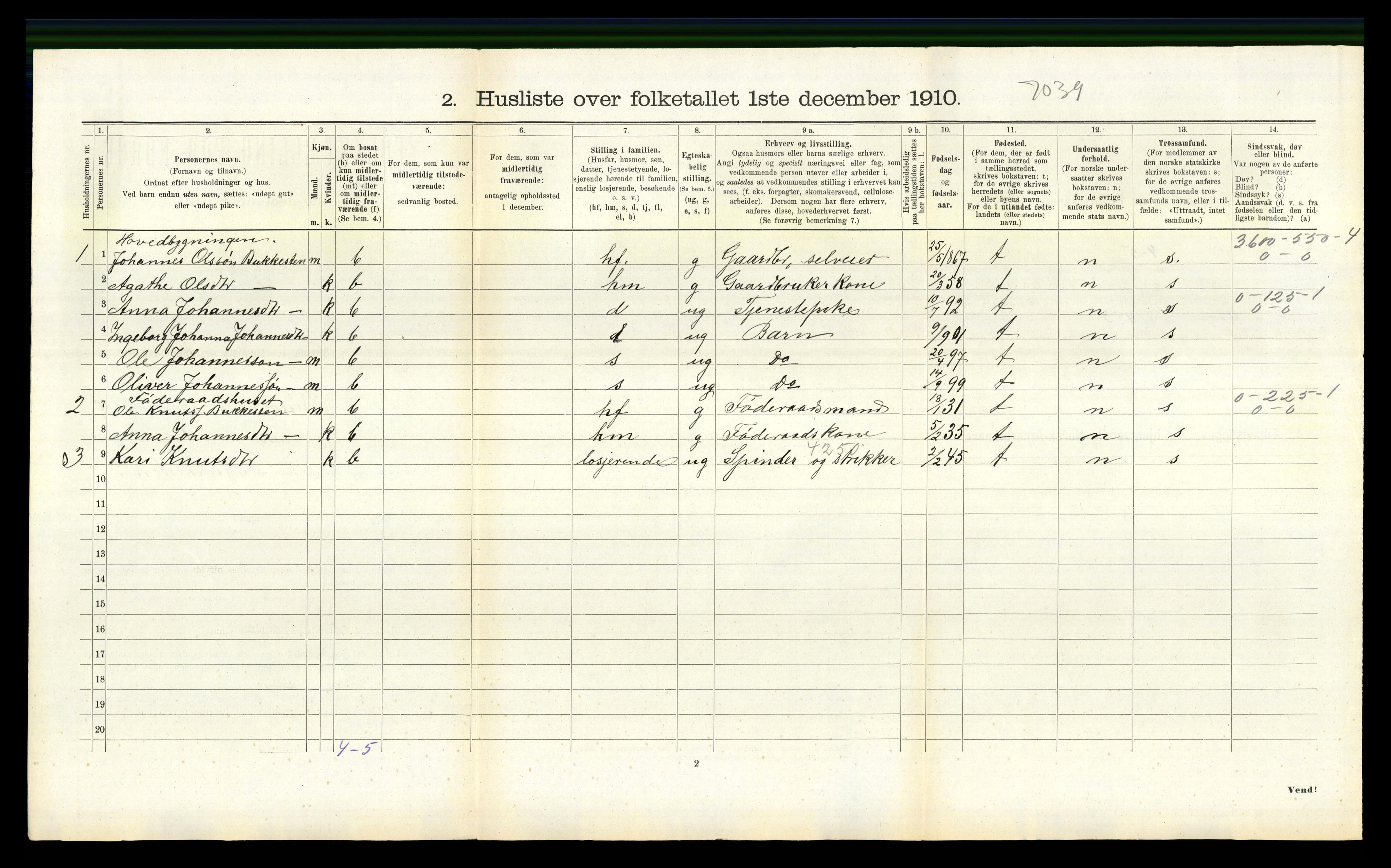 RA, 1910 census for Bruvik, 1910, p. 781