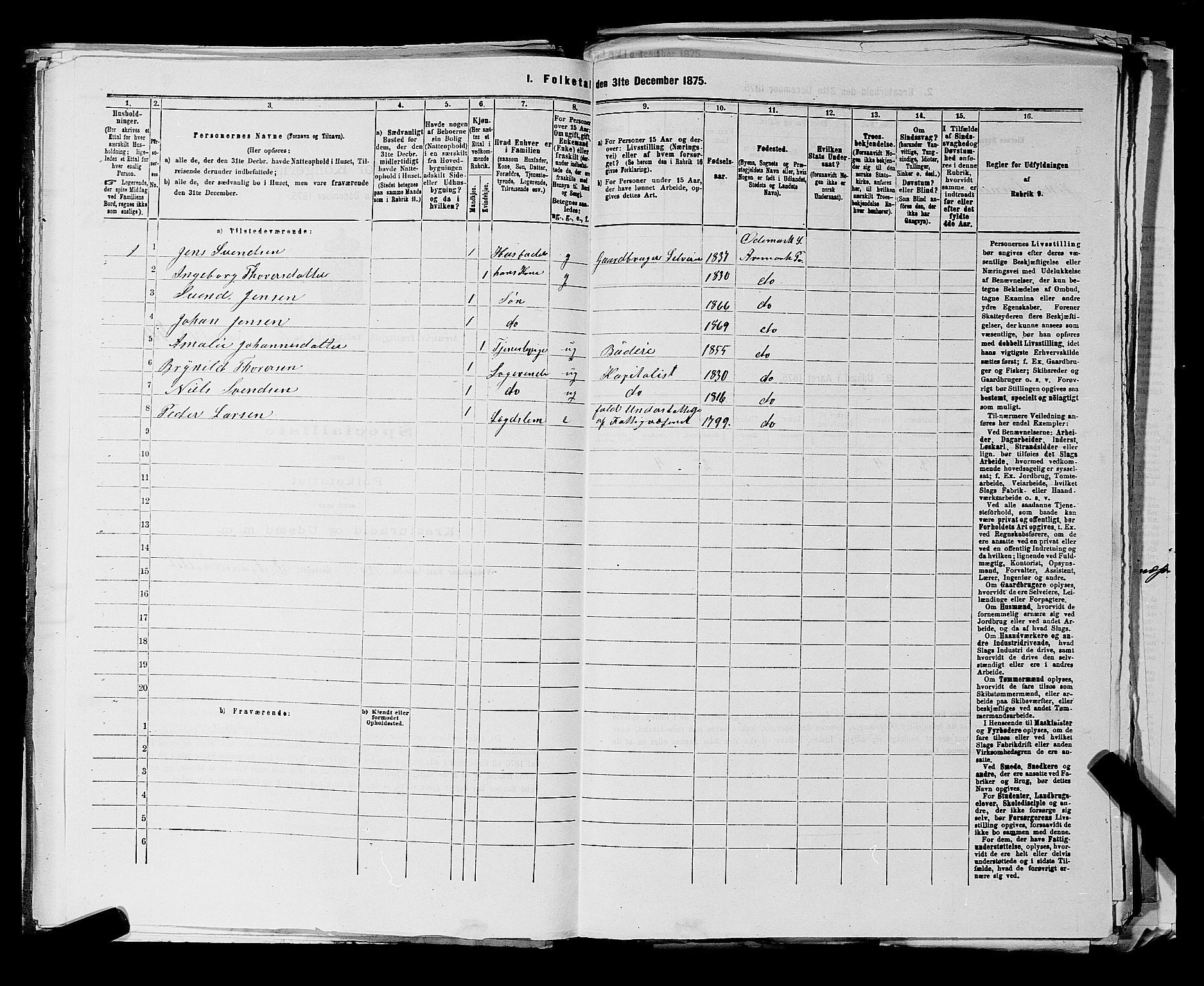 RA, 1875 census for 0118P Aremark, 1875, p. 895