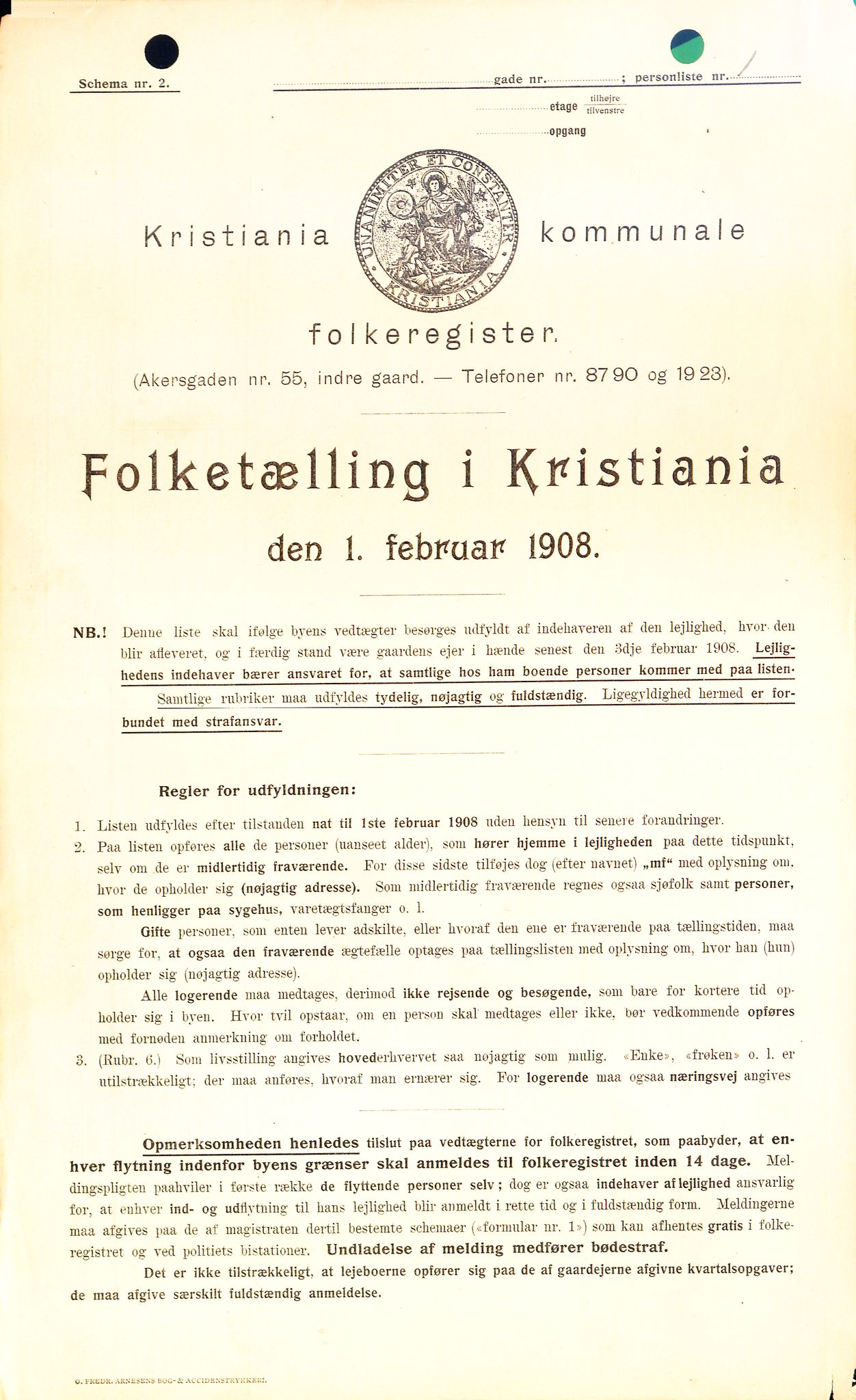 OBA, Municipal Census 1908 for Kristiania, 1908, p. 60832