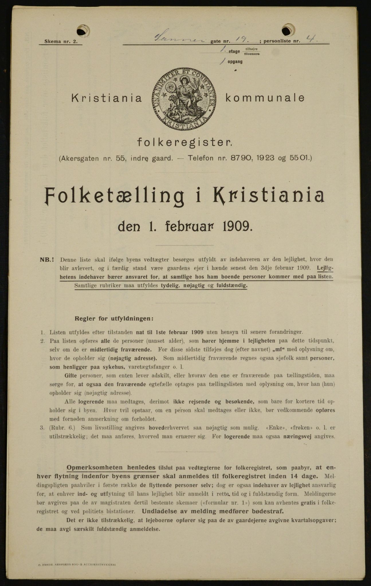 OBA, Municipal Census 1909 for Kristiania, 1909, p. 80659