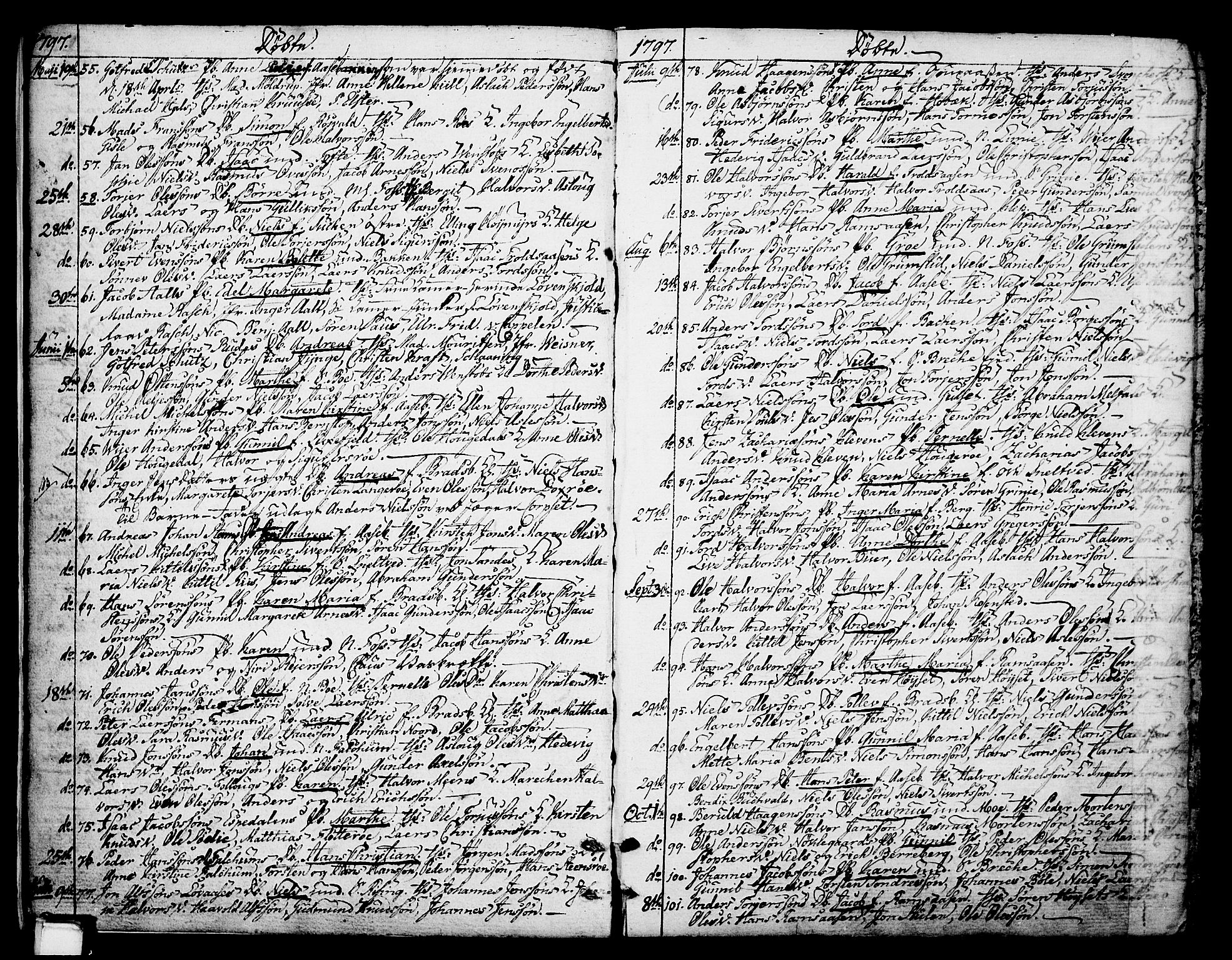 Gjerpen kirkebøker, SAKO/A-265/F/Fa/L0003: Parish register (official) no. I 3, 1796-1814, p. 7