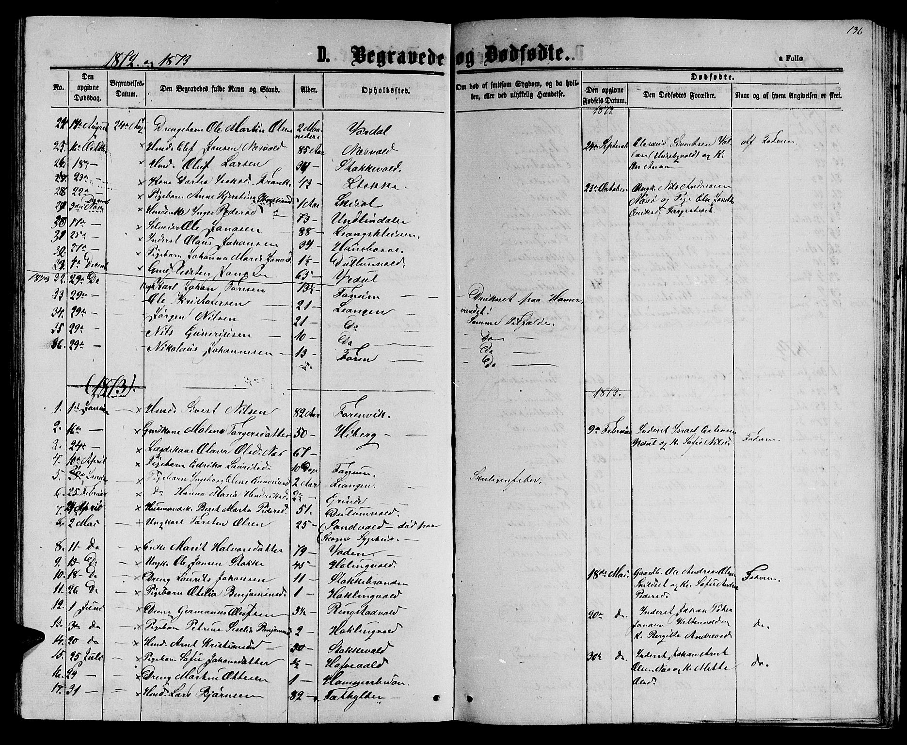 Ministerialprotokoller, klokkerbøker og fødselsregistre - Nord-Trøndelag, SAT/A-1458/714/L0133: Parish register (copy) no. 714C02, 1865-1877, p. 136