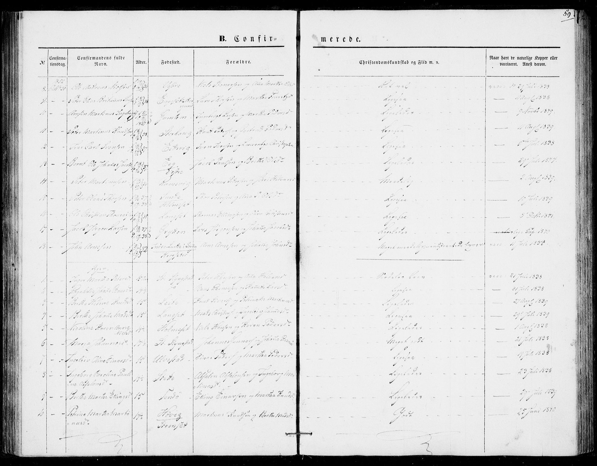 Ministerialprotokoller, klokkerbøker og fødselsregistre - Møre og Romsdal, SAT/A-1454/524/L0353: Parish register (official) no. 524A05, 1848-1856, p. 59