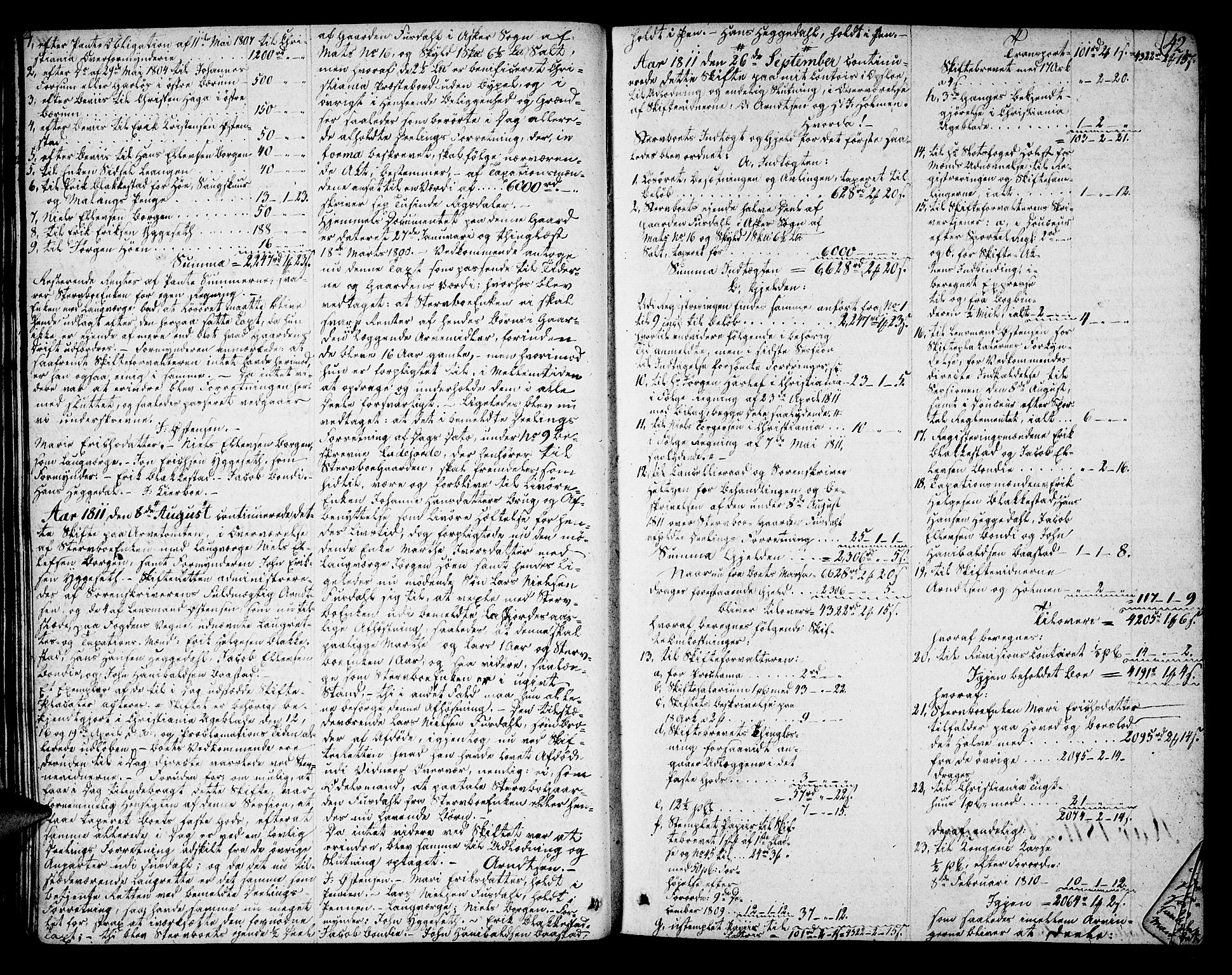 Aker sorenskriveri, AV/SAO-A-10895/H/Hb/L0018: Skifteprotokoll, 1811-1820, p. 41b-42a