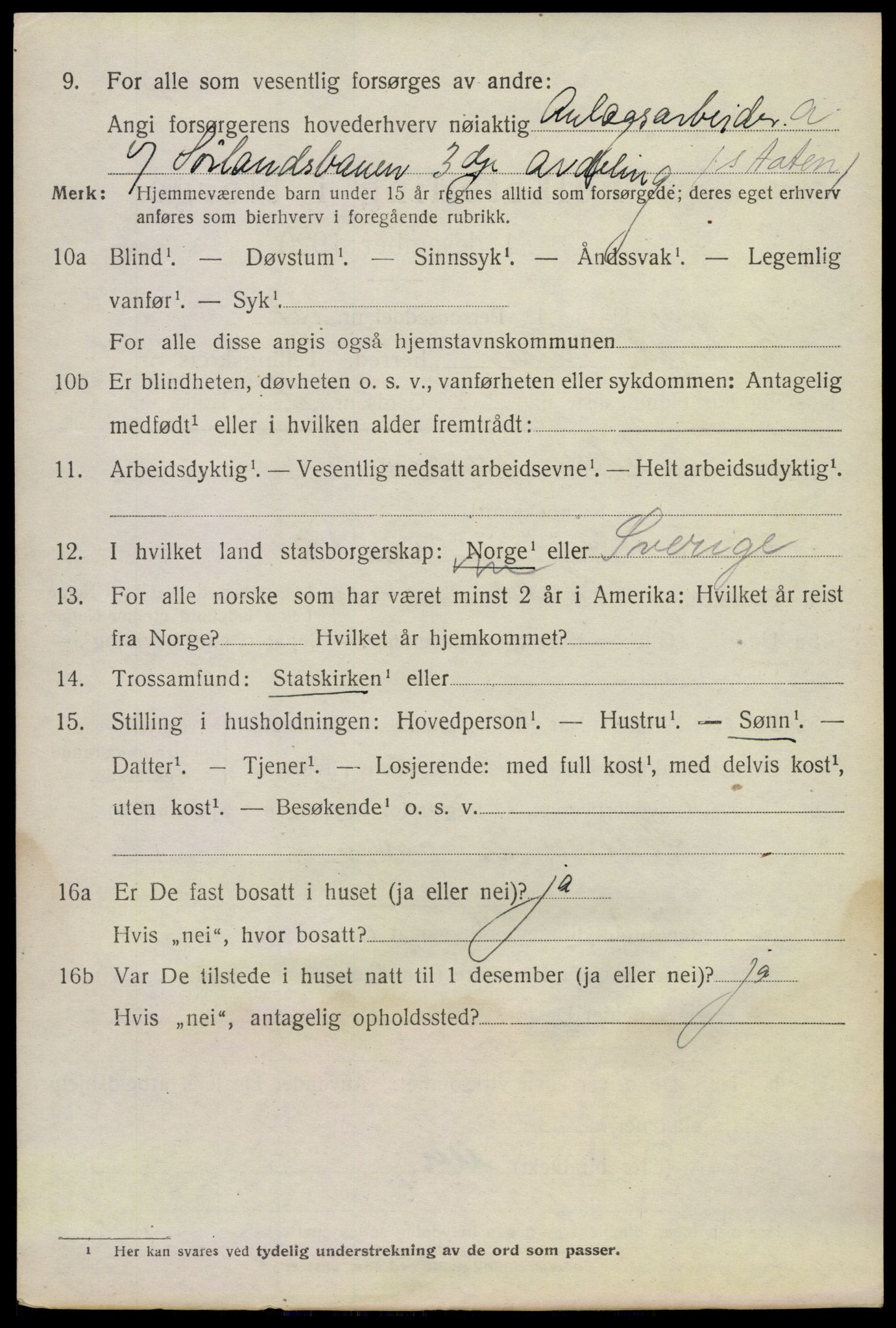 SAKO, 1920 census for Sauherad, 1920, p. 2300