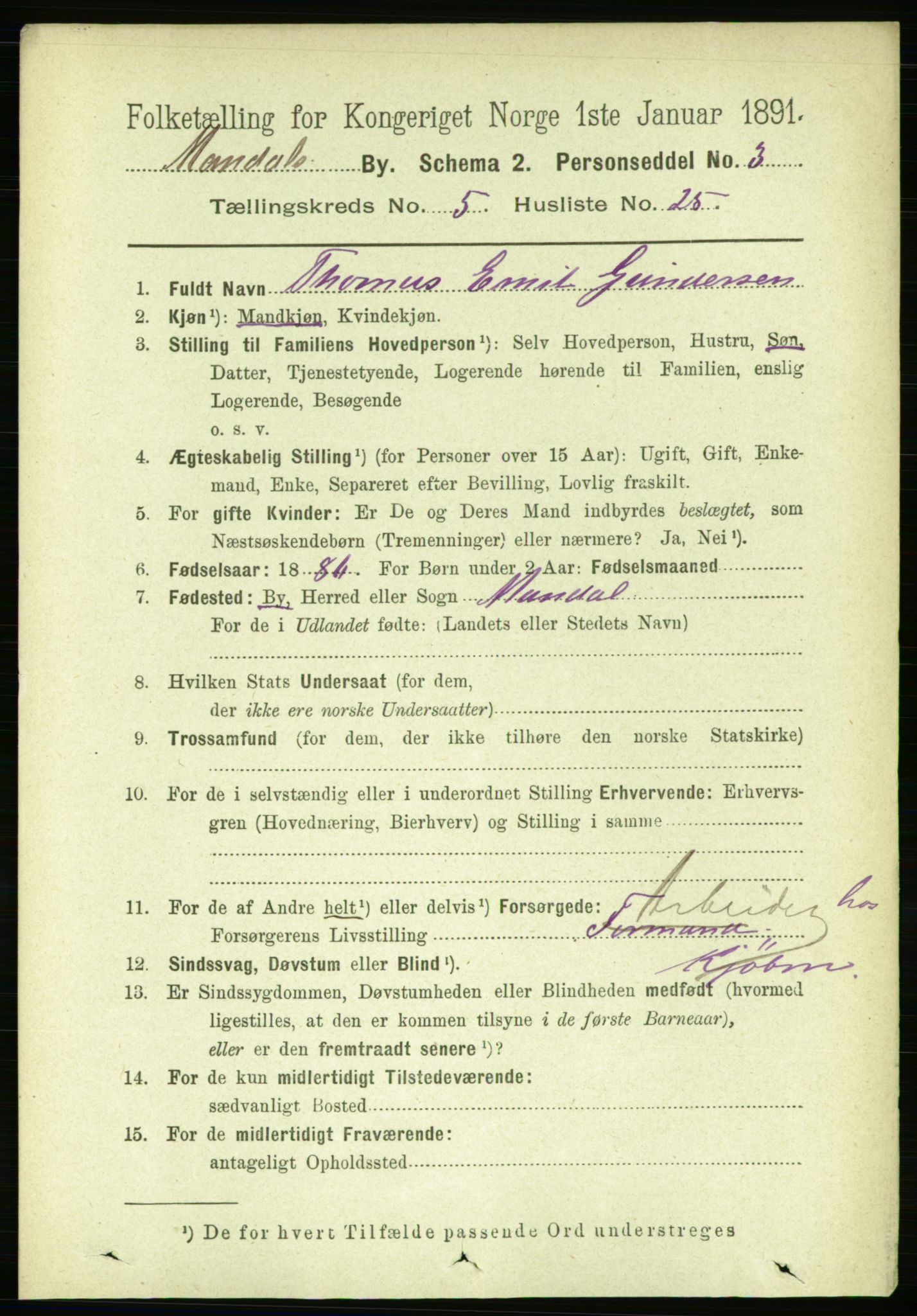 RA, 1891 census for 1002 Mandal, 1891, p. 2047