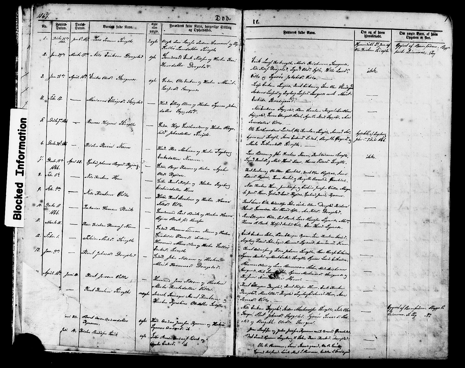 Ministerialprotokoller, klokkerbøker og fødselsregistre - Møre og Romsdal, SAT/A-1454/541/L0547: Parish register (copy) no. 541C02, 1867-1921, p. 1