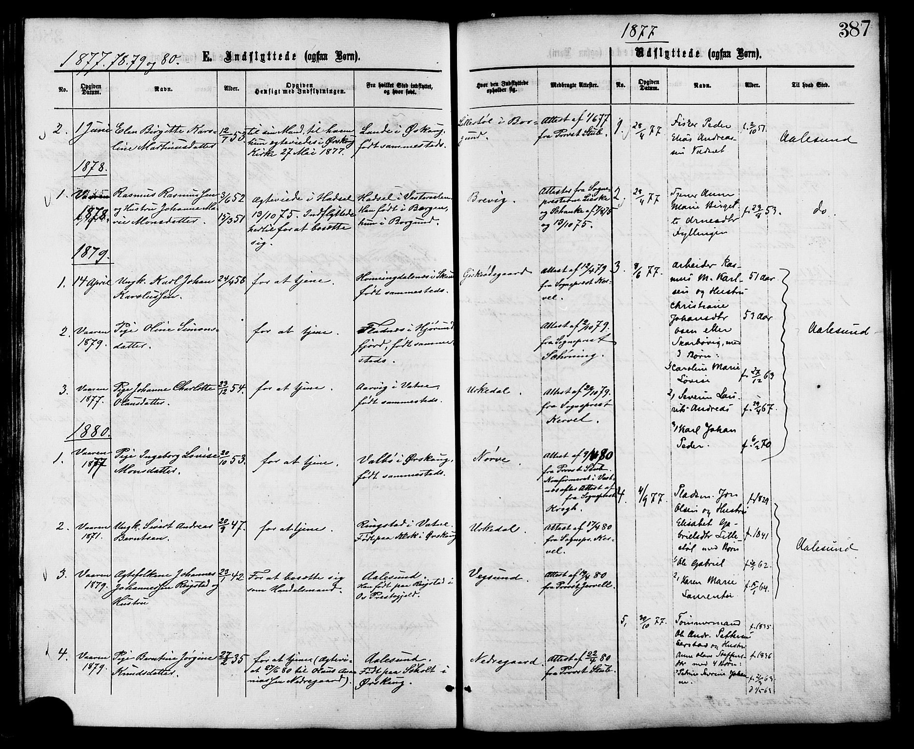 Ministerialprotokoller, klokkerbøker og fødselsregistre - Møre og Romsdal, AV/SAT-A-1454/528/L0399: Parish register (official) no. 528A10, 1864-1879, p. 387