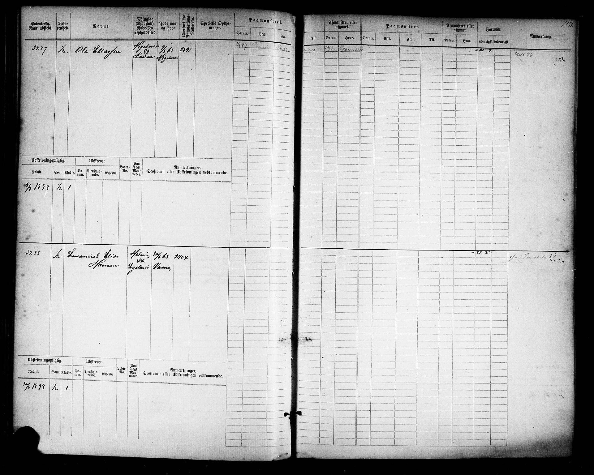 Farsund mønstringskrets, AV/SAK-2031-0017/F/Fb/L0019: Hovedrulle nr 3067-3832, Z-11, 1882-1922, p. 116