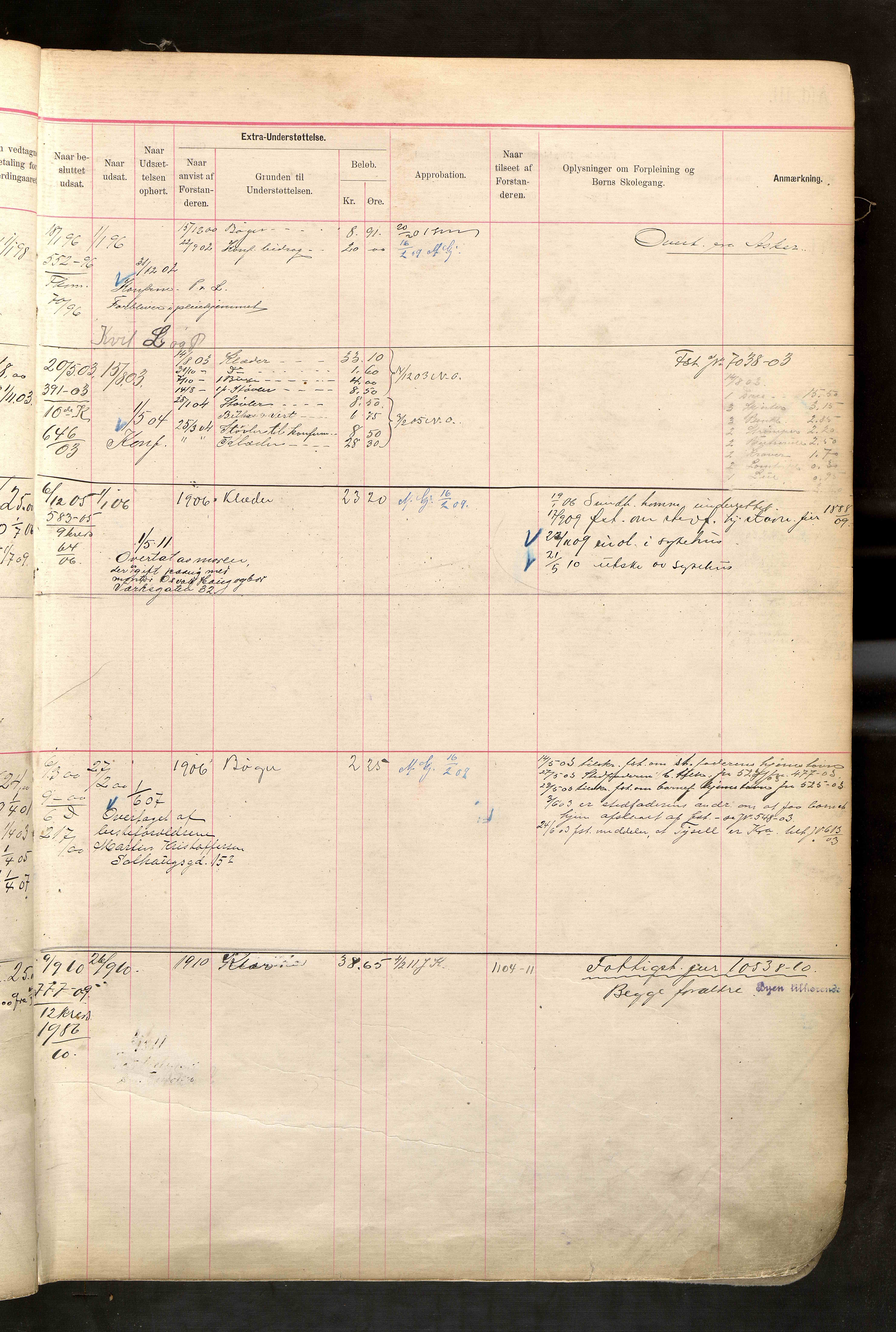 Fattigvesenet, OBA/A-20045/H/Hd/L0006: Manntallsprotokoll. Mnr. 501-1000, 1897-1910, p. 61