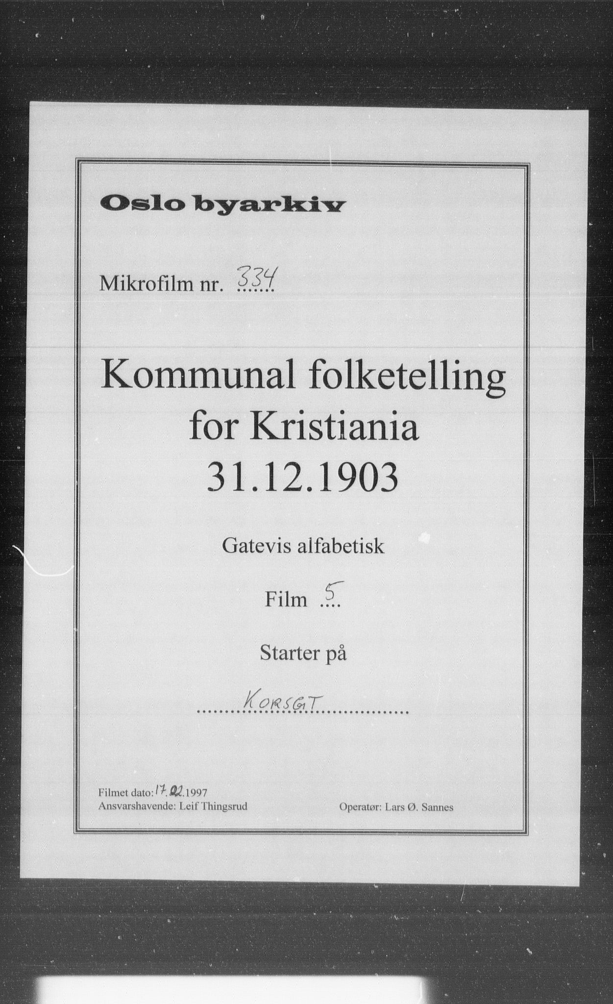 OBA, Municipal Census 1903 for Kristiania, 1903, p. 10500