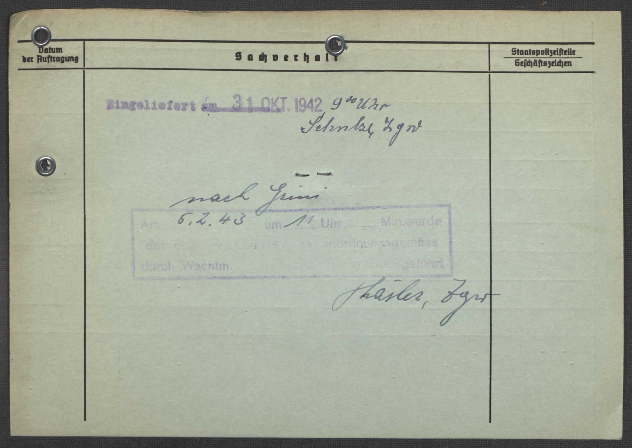 Befehlshaber der Sicherheitspolizei und des SD, AV/RA-RAFA-5969/E/Ea/Eaa/L0003: Register over norske fanger i Møllergata 19: Eng-Hag, 1940-1945, p. 185