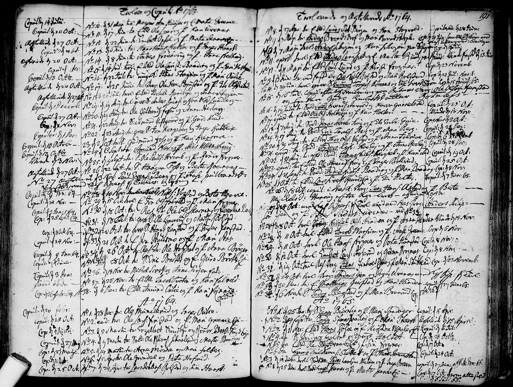 Nes prestekontor Kirkebøker, AV/SAO-A-10410/F/Fa/L0003: Parish register (official) no. I 3, 1734-1781, p. 191