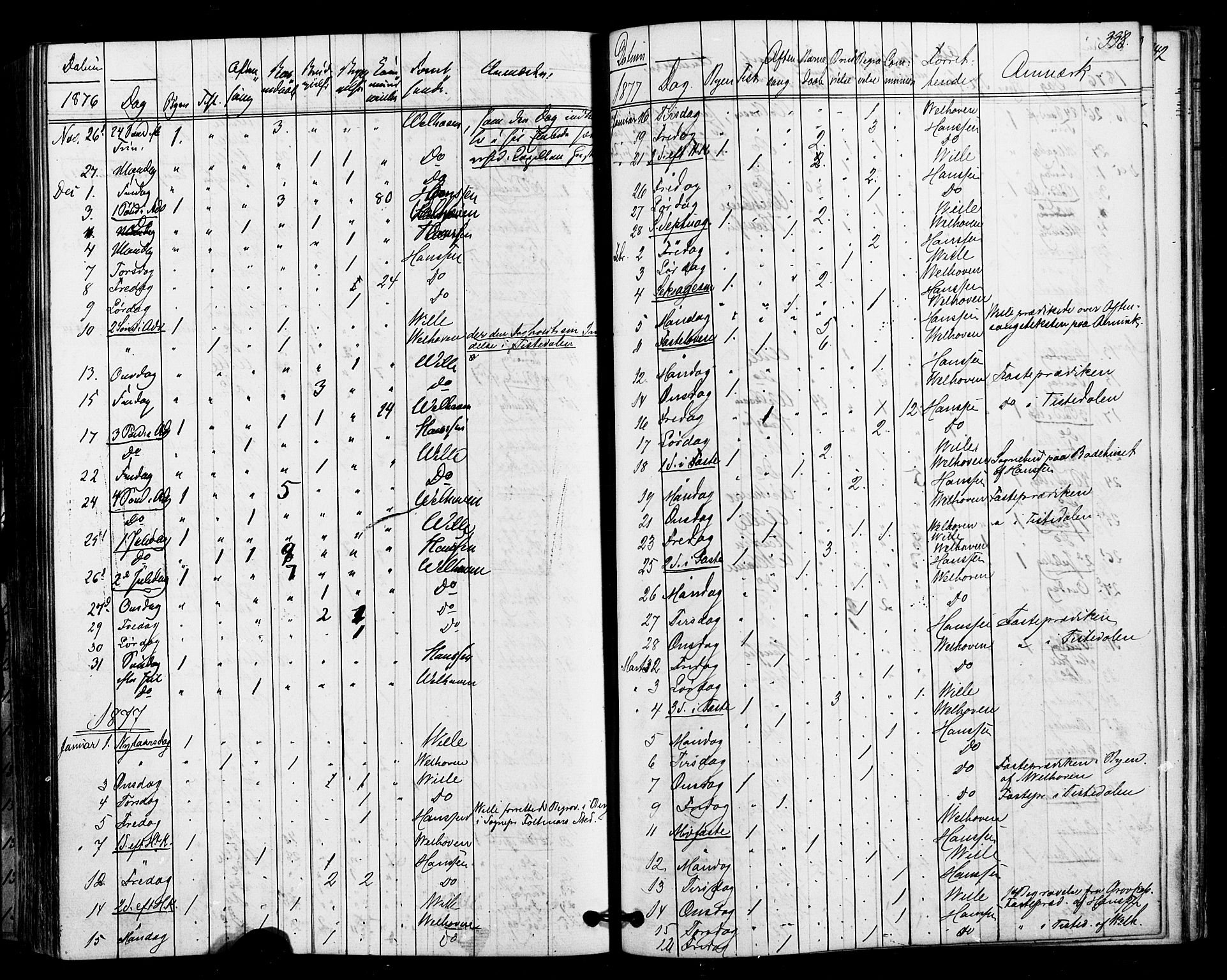 Halden prestekontor Kirkebøker, SAO/A-10909/F/Fa/L0010: Parish register (official) no. I 10, 1866-1877, p. 338