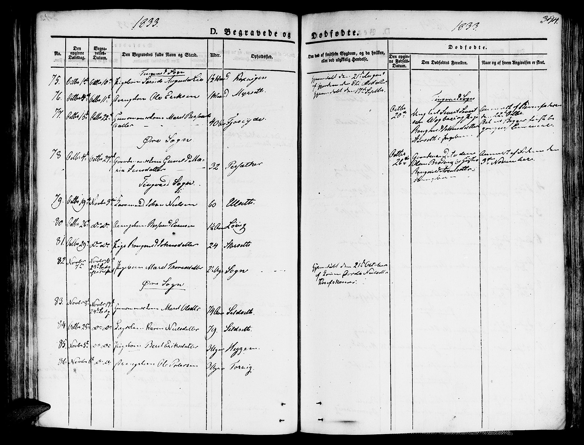 Ministerialprotokoller, klokkerbøker og fødselsregistre - Møre og Romsdal, AV/SAT-A-1454/586/L0983: Parish register (official) no. 586A09, 1829-1843, p. 344