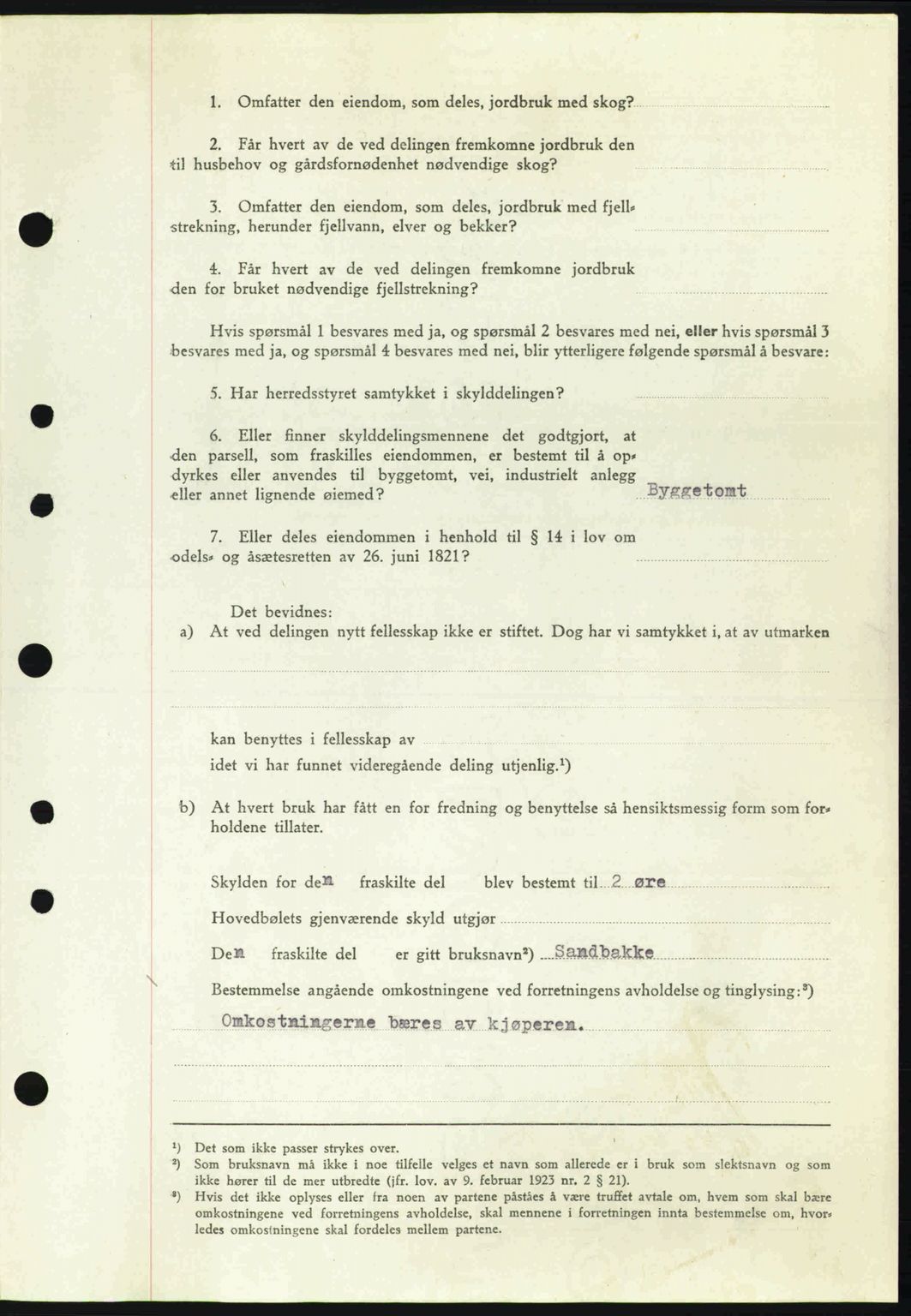 Tønsberg sorenskriveri, AV/SAKO-A-130/G/Ga/Gaa/L0014: Mortgage book no. A14, 1943-1944, Diary no: : 2721/1943