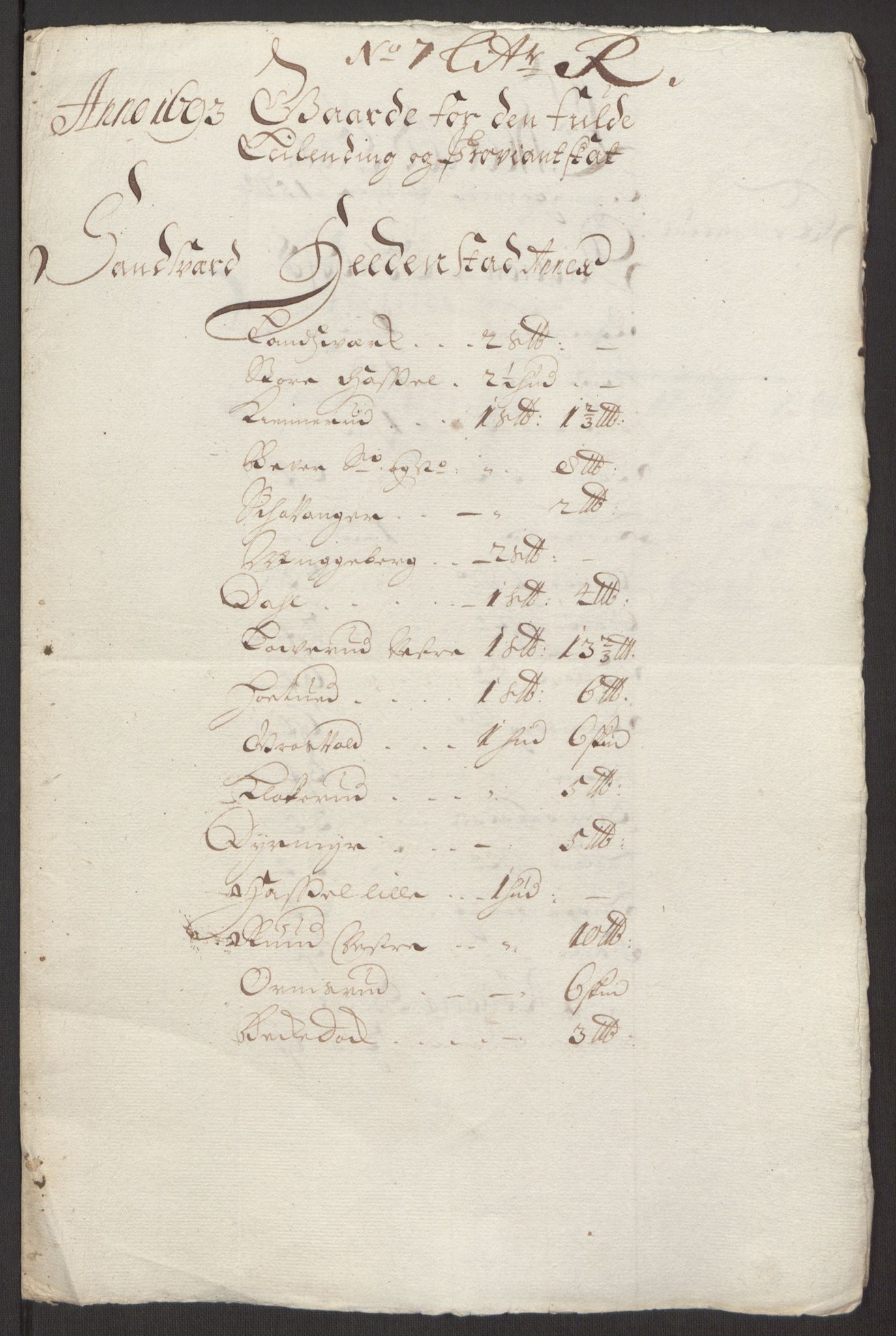 Rentekammeret inntil 1814, Reviderte regnskaper, Fogderegnskap, RA/EA-4092/R24/L1575: Fogderegnskap Numedal og Sandsvær, 1692-1695, p. 147