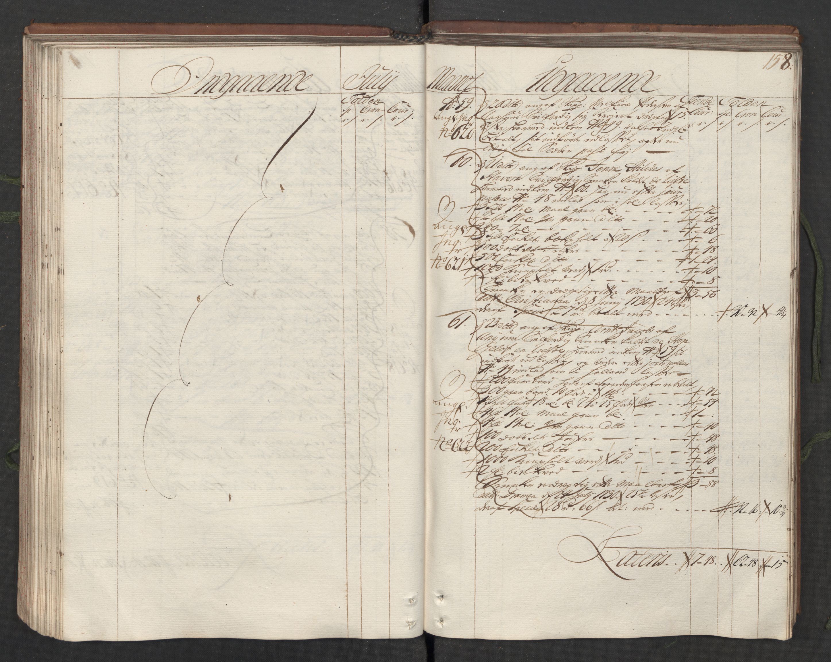 Generaltollkammeret, tollregnskaper, AV/RA-EA-5490/R05/L0012/0001: Tollregnskaper Moss, Son, Krokstad / Hovedtollbok, 1731, p. 157b-158a