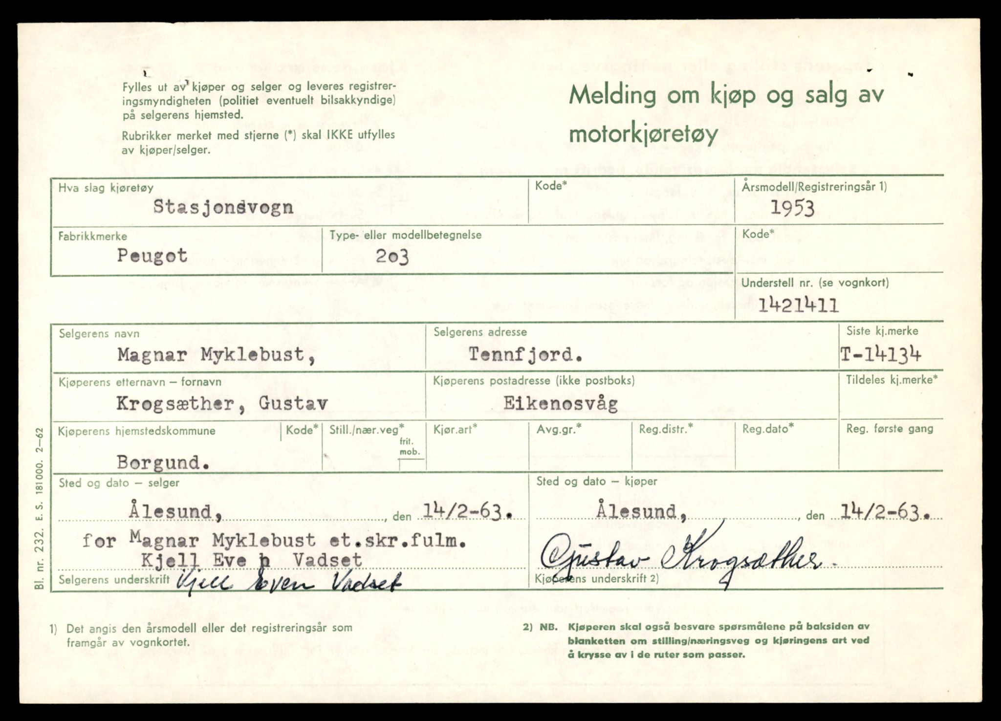 Møre og Romsdal vegkontor - Ålesund trafikkstasjon, AV/SAT-A-4099/F/Fe/L0043: Registreringskort for kjøretøy T 14080 - T 14204, 1927-1998, p. 1375