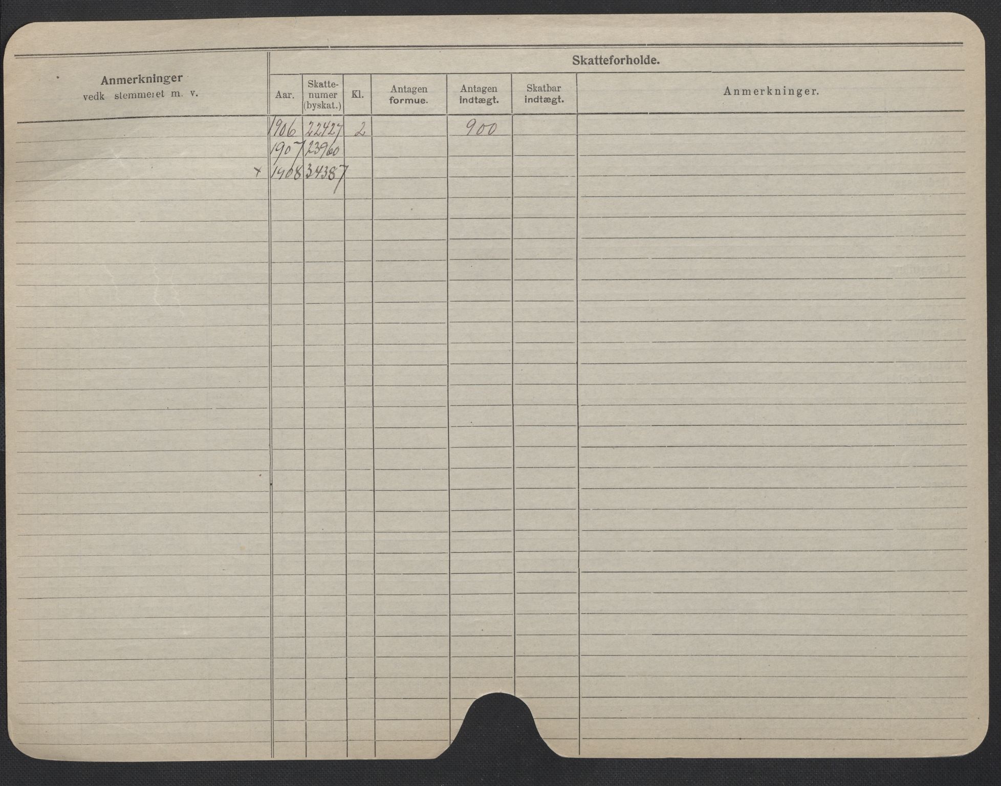 Oslo folkeregister, Registerkort, SAO/A-11715/F/Fa/Fac/L0008: Menn, 1906-1914, p. 1025b
