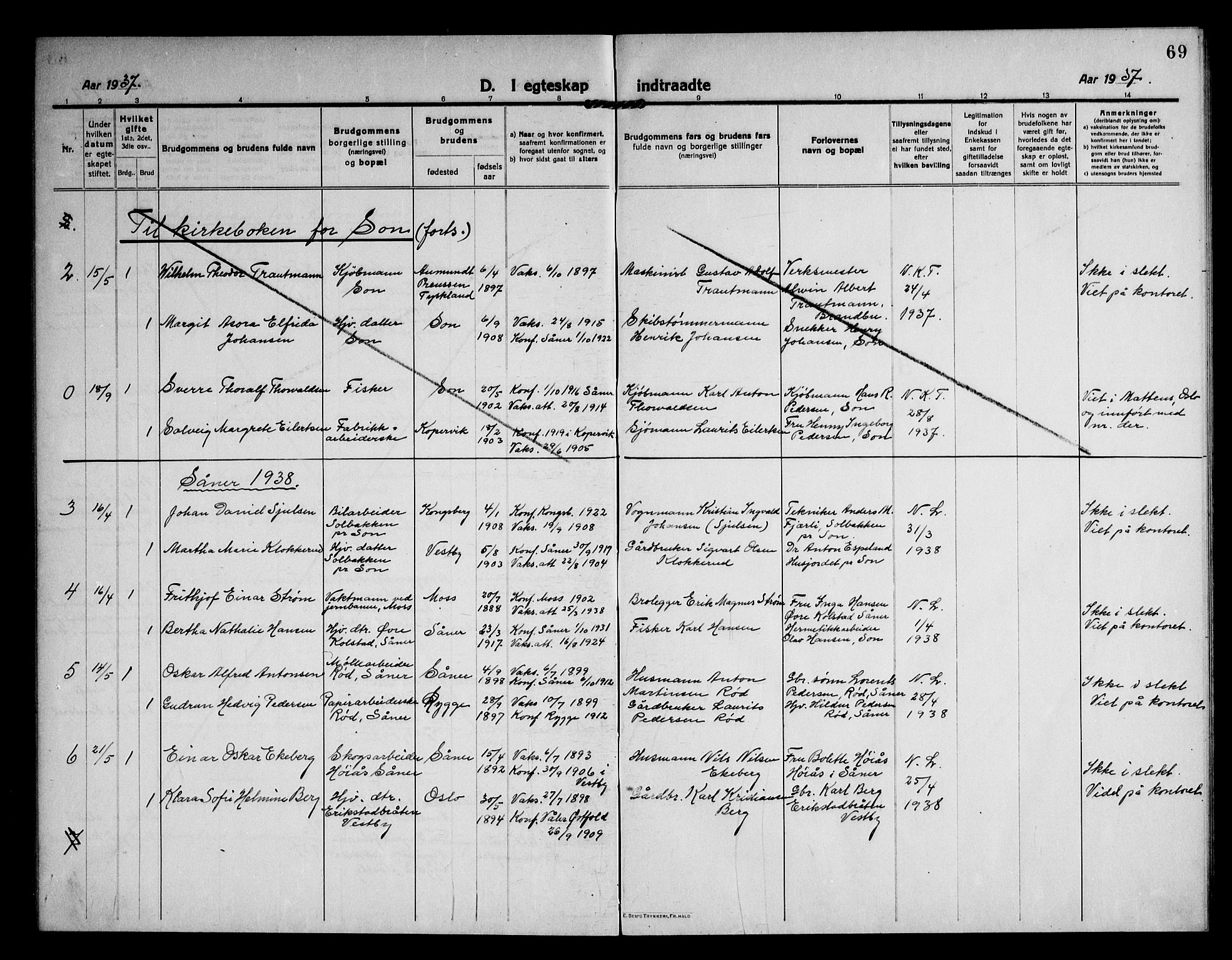 Vestby prestekontor Kirkebøker, AV/SAO-A-10893/G/Gb/L0003: Parish register (copy) no. II 3, 1915-1946, p. 69