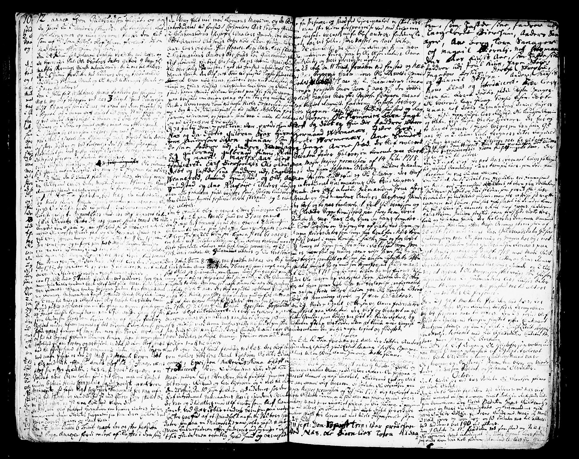 Nes prestekontor Kirkebøker, SAO/A-10410/F/Fa/L0002: Parish register (official) no. I 2, 1717-1734, p. 12-13