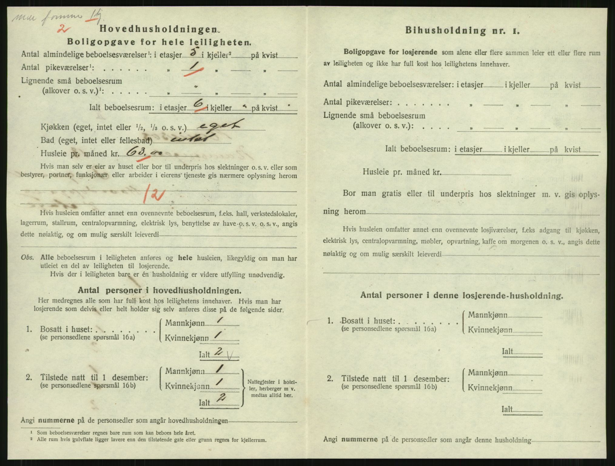 SAT, 1920 census for Namsos, 1920, p. 870