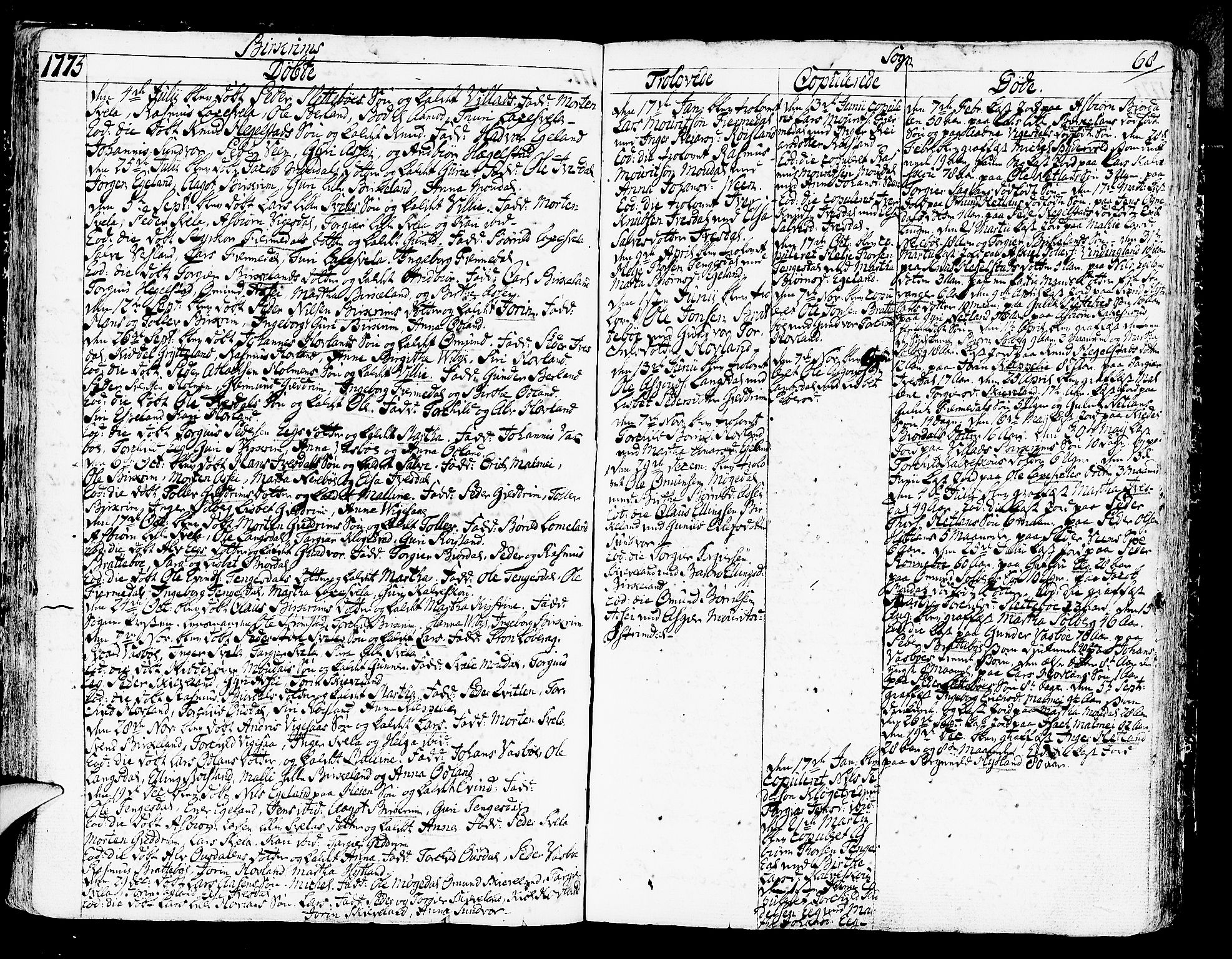 Helleland sokneprestkontor, SAST/A-101810: Parish register (official) no. A 2 /2, 1762-1791, p. 68