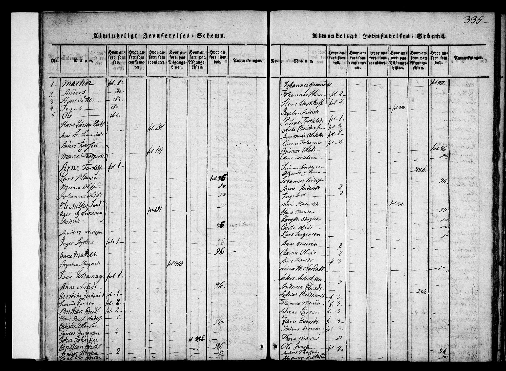 Skiptvet prestekontor Kirkebøker, AV/SAO-A-20009/F/Fa/L0005: Parish register (official) no. 5, 1814-1838, p. 335