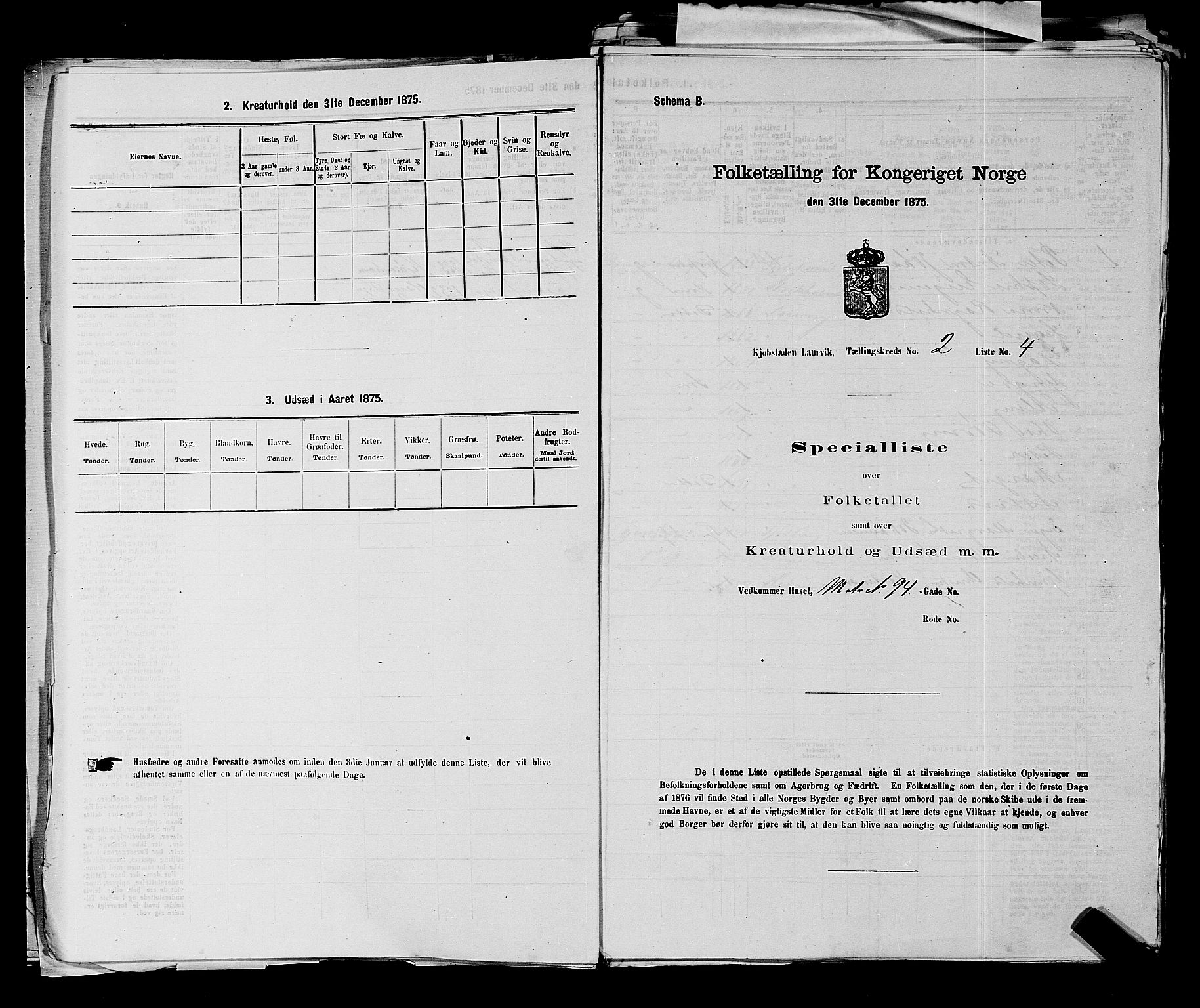 SAKO, 1875 census for 0707P Larvik, 1875, p. 229