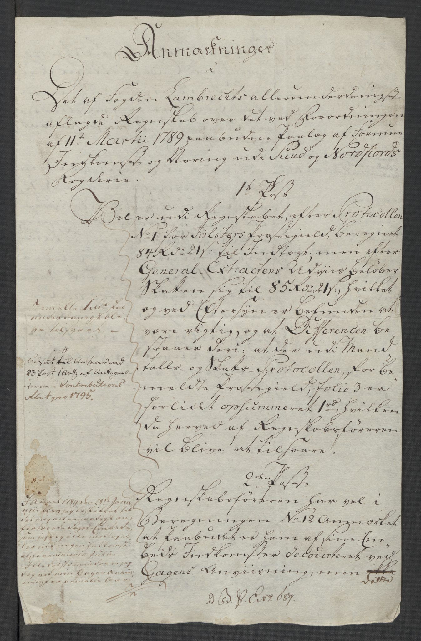 Rentekammeret inntil 1814, Reviderte regnskaper, Mindre regnskaper, RA/EA-4068/Rf/Rfe/L0048: Sunnfjord og Nordfjord fogderier, 1789, p. 12
