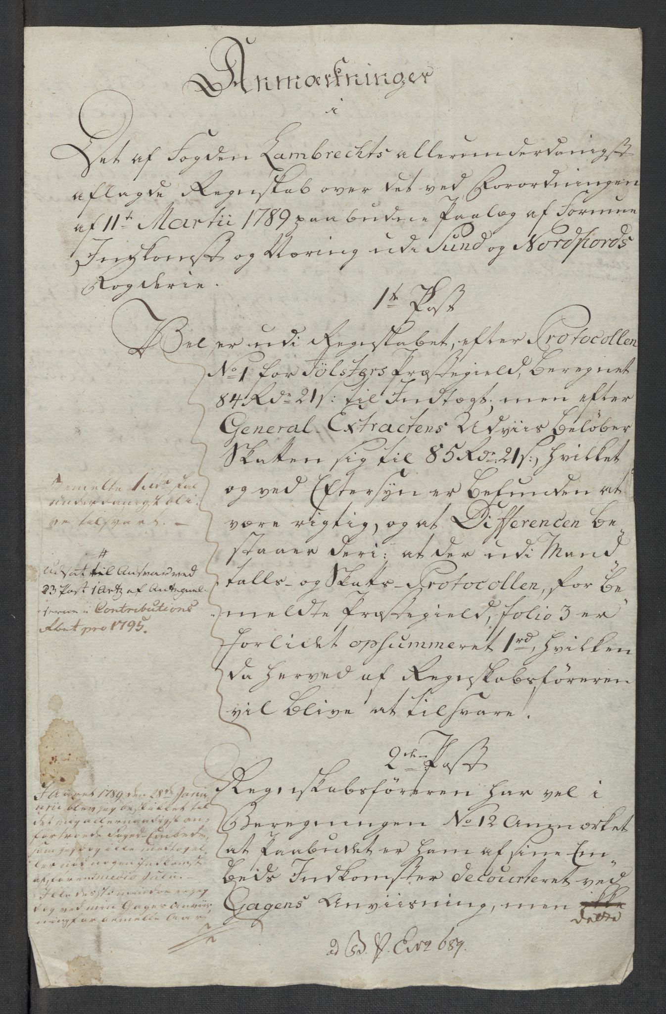 Rentekammeret inntil 1814, Reviderte regnskaper, Mindre regnskaper, AV/RA-EA-4068/Rf/Rfe/L0048: Sunnfjord og Nordfjord fogderier, 1789, p. 12