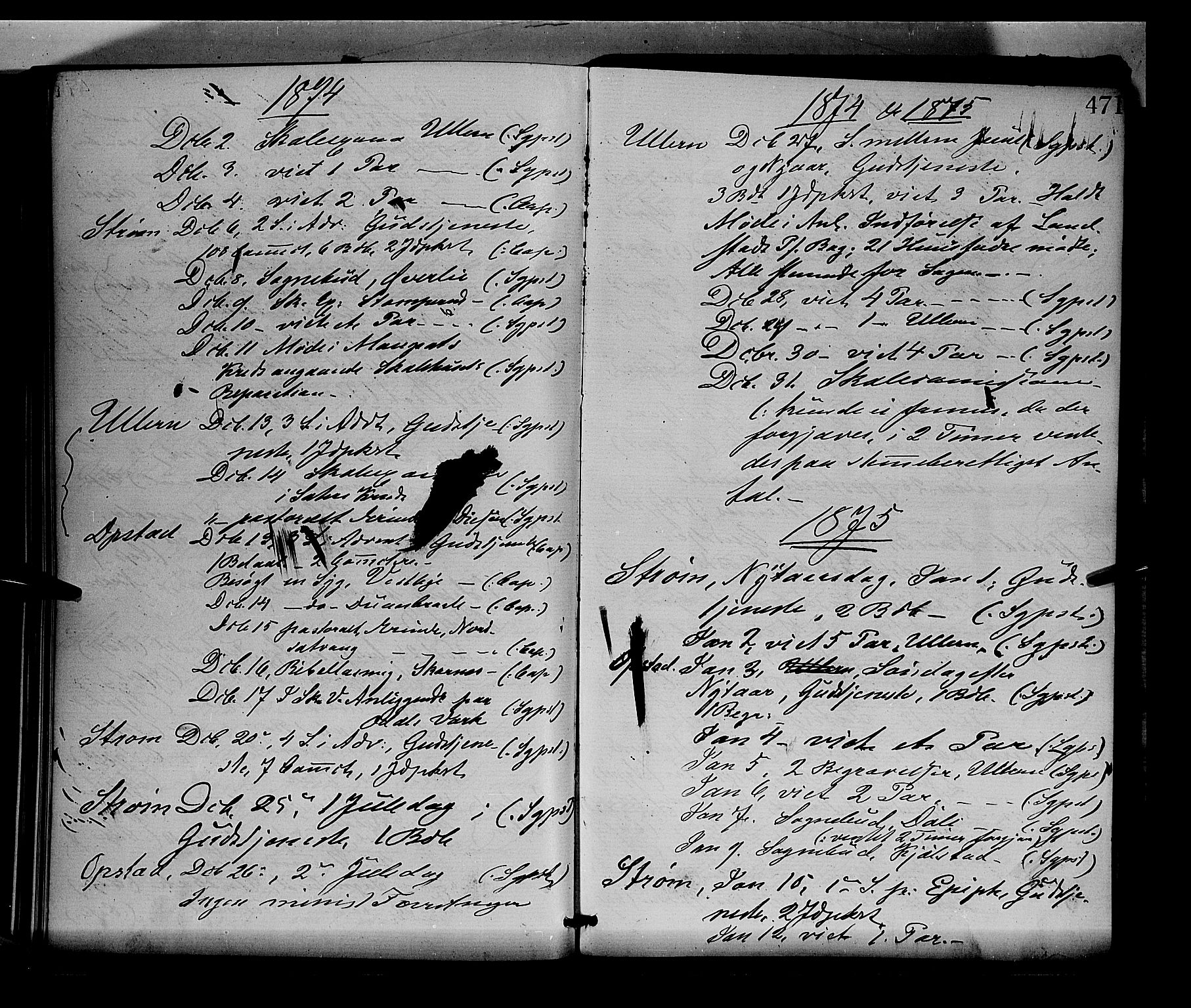 Sør-Odal prestekontor, SAH/PREST-030/H/Ha/Haa/L0004: Parish register (official) no. 4, 1870-1875, p. 471