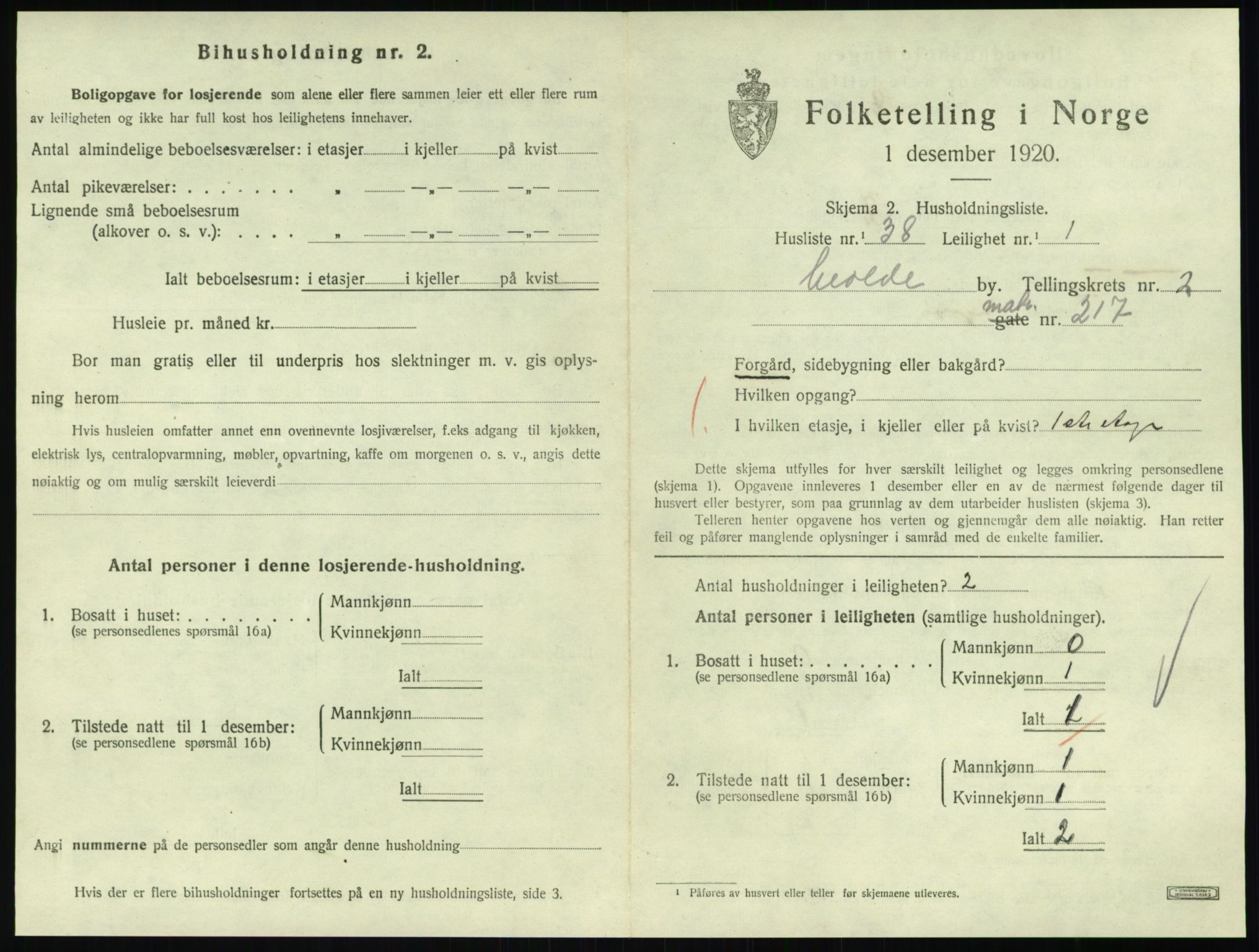 SAT, 1920 census for Molde, 1920, p. 1059