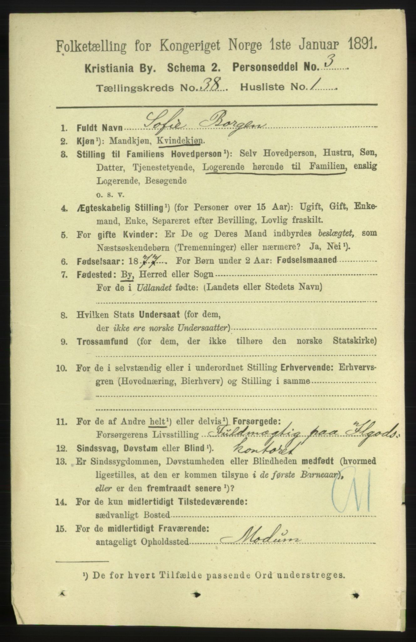 RA, 1891 census for 0301 Kristiania, 1891, p. 21279