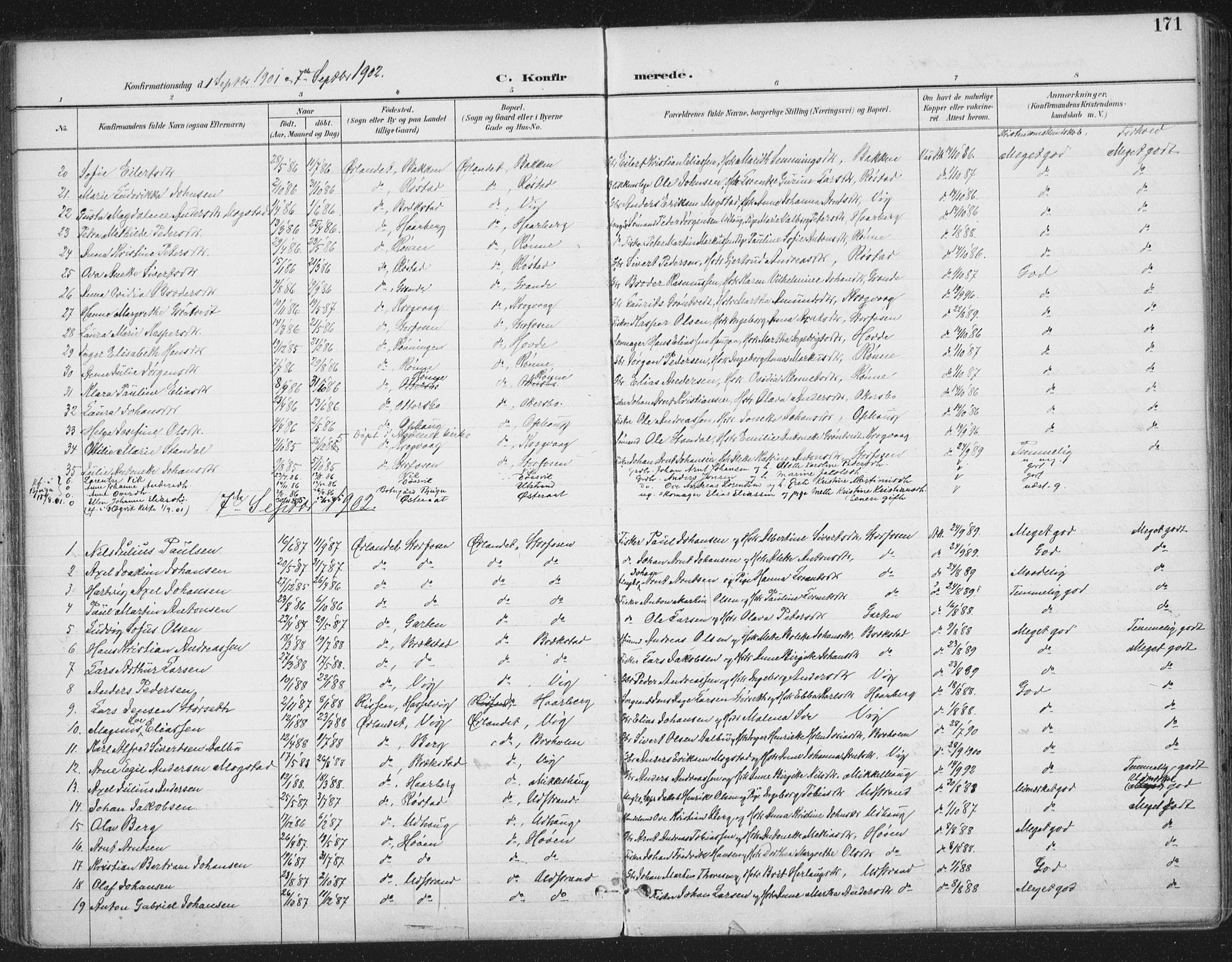 Ministerialprotokoller, klokkerbøker og fødselsregistre - Sør-Trøndelag, SAT/A-1456/659/L0743: Parish register (official) no. 659A13, 1893-1910, p. 171