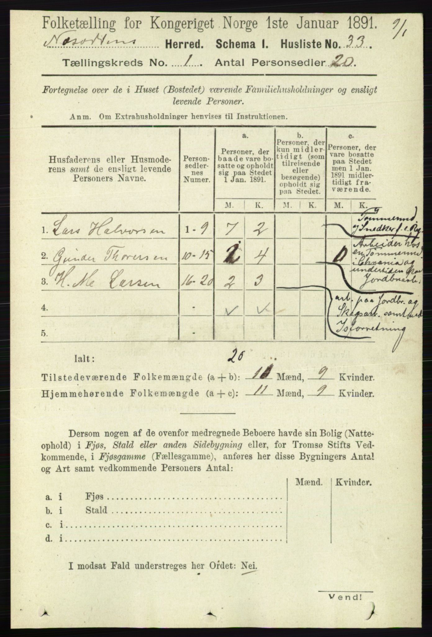 RA, 1891 census for 0216 Nesodden, 1891, p. 49