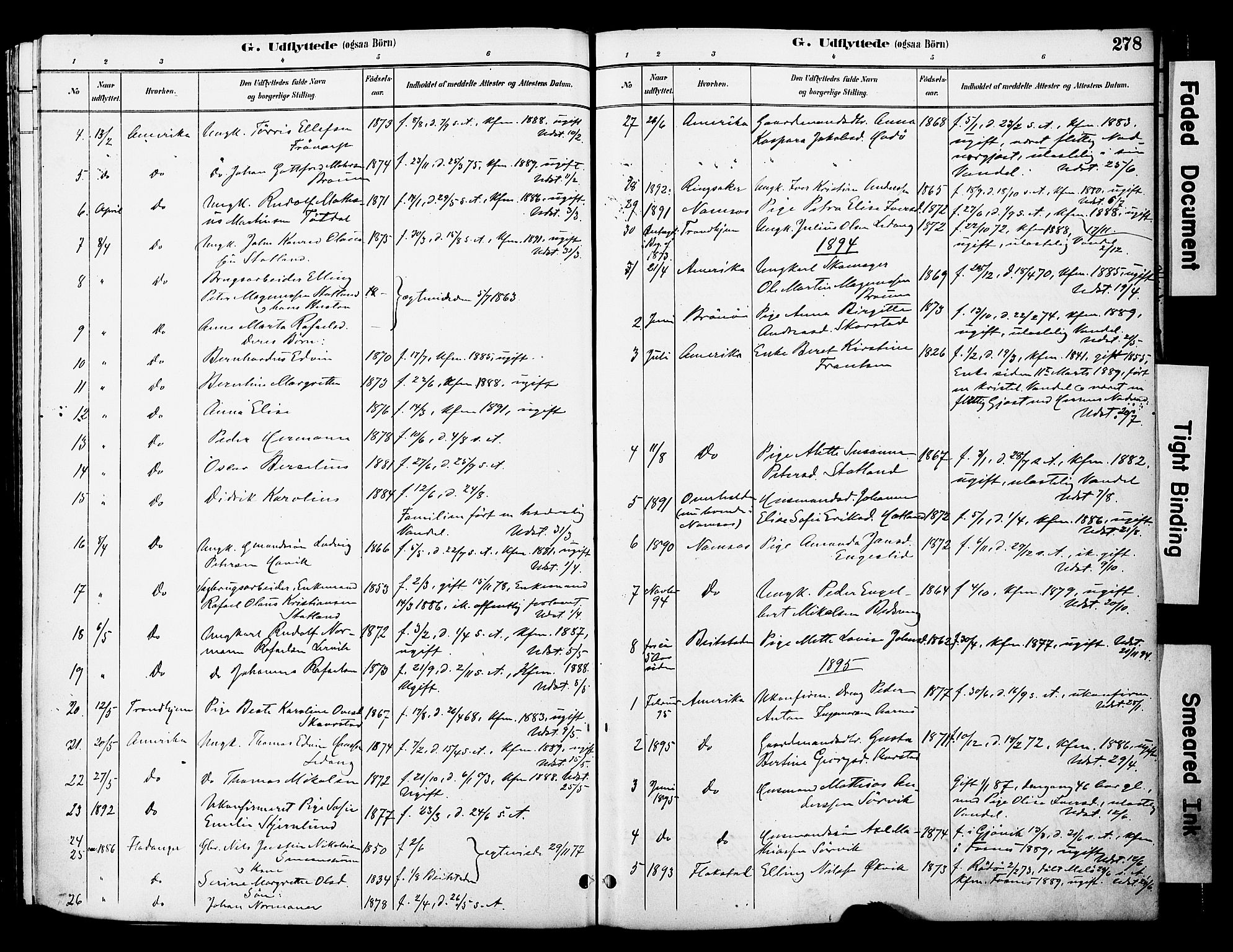 Ministerialprotokoller, klokkerbøker og fødselsregistre - Nord-Trøndelag, SAT/A-1458/774/L0628: Parish register (official) no. 774A02, 1887-1903, p. 278