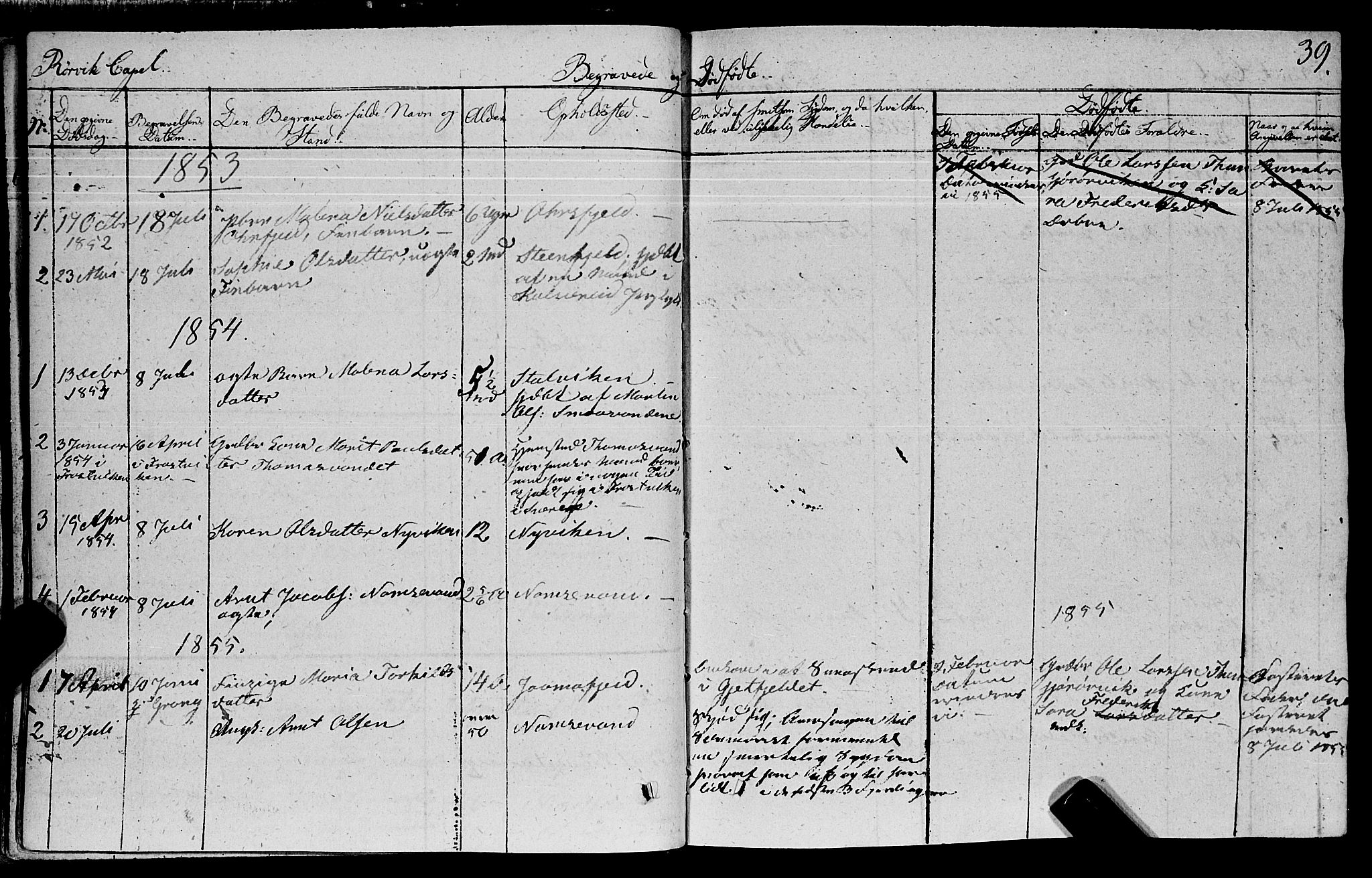 Ministerialprotokoller, klokkerbøker og fødselsregistre - Nord-Trøndelag, SAT/A-1458/762/L0538: Parish register (official) no. 762A02 /1, 1833-1879, p. 39